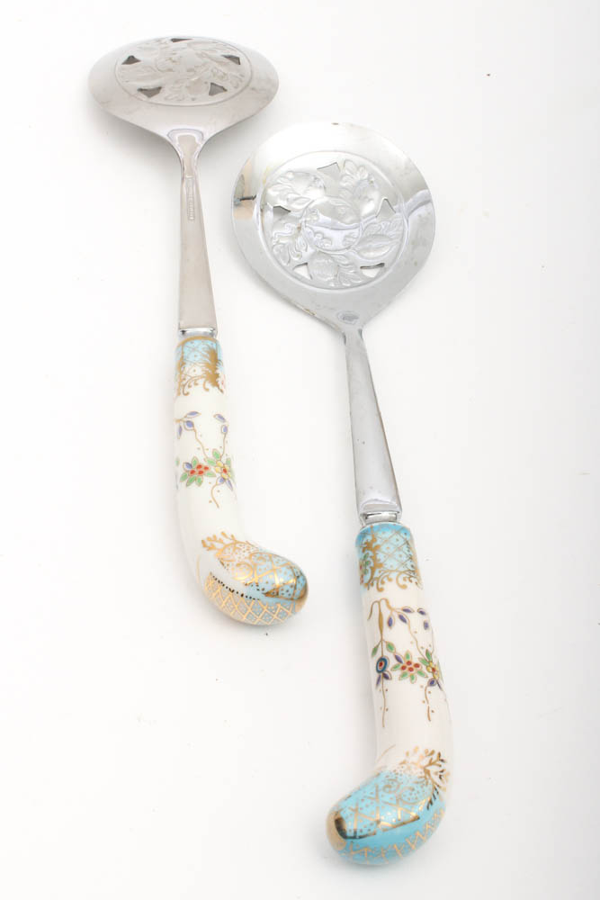 Prill and William Adams Stainless Steel Serving Sets