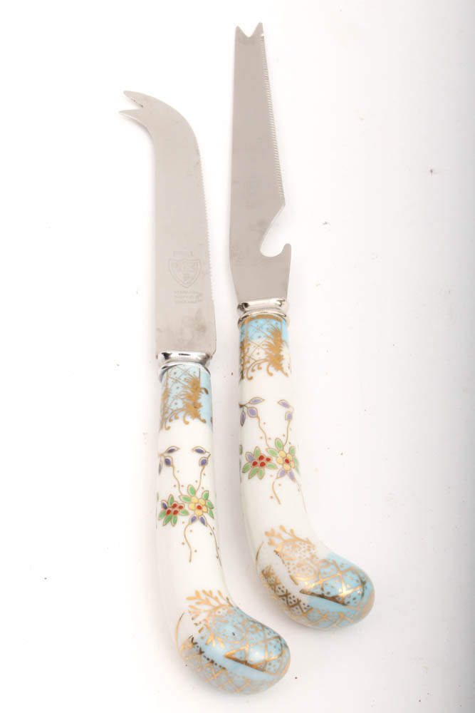 Prill and William Adams Stainless Steel Serving Sets