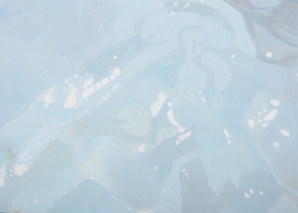 Jeanie Maddox Original Tiered Oil on Canvas of Swimmer