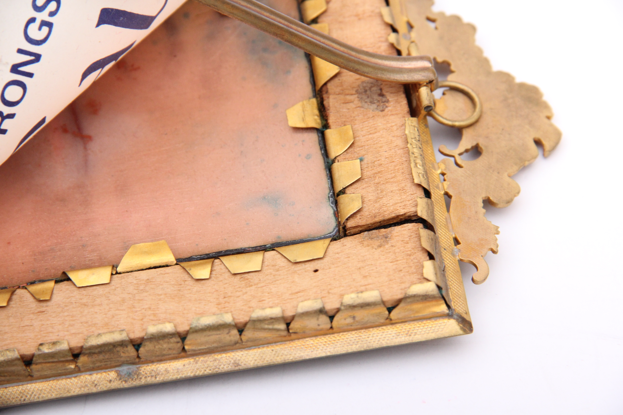 Antique French Porcelain on Copper Portrait