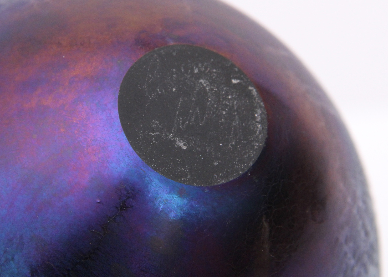 Pair of Hand Blown Art Glass Vase and Paper Weight