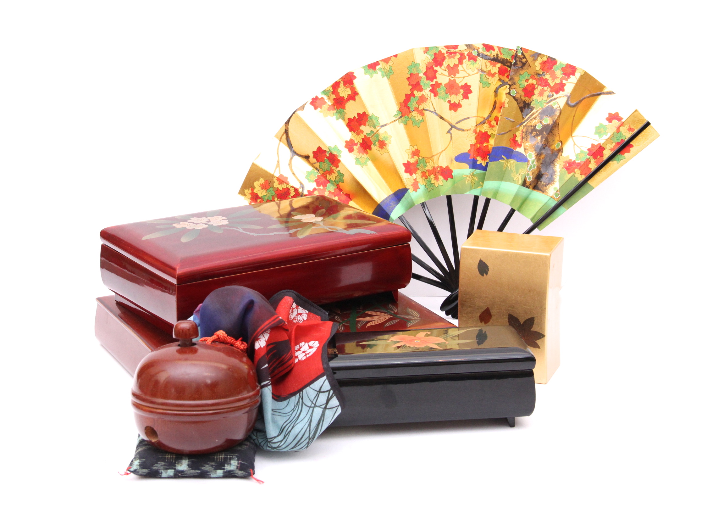 Collection of Asian Jewerly and Music Boxes