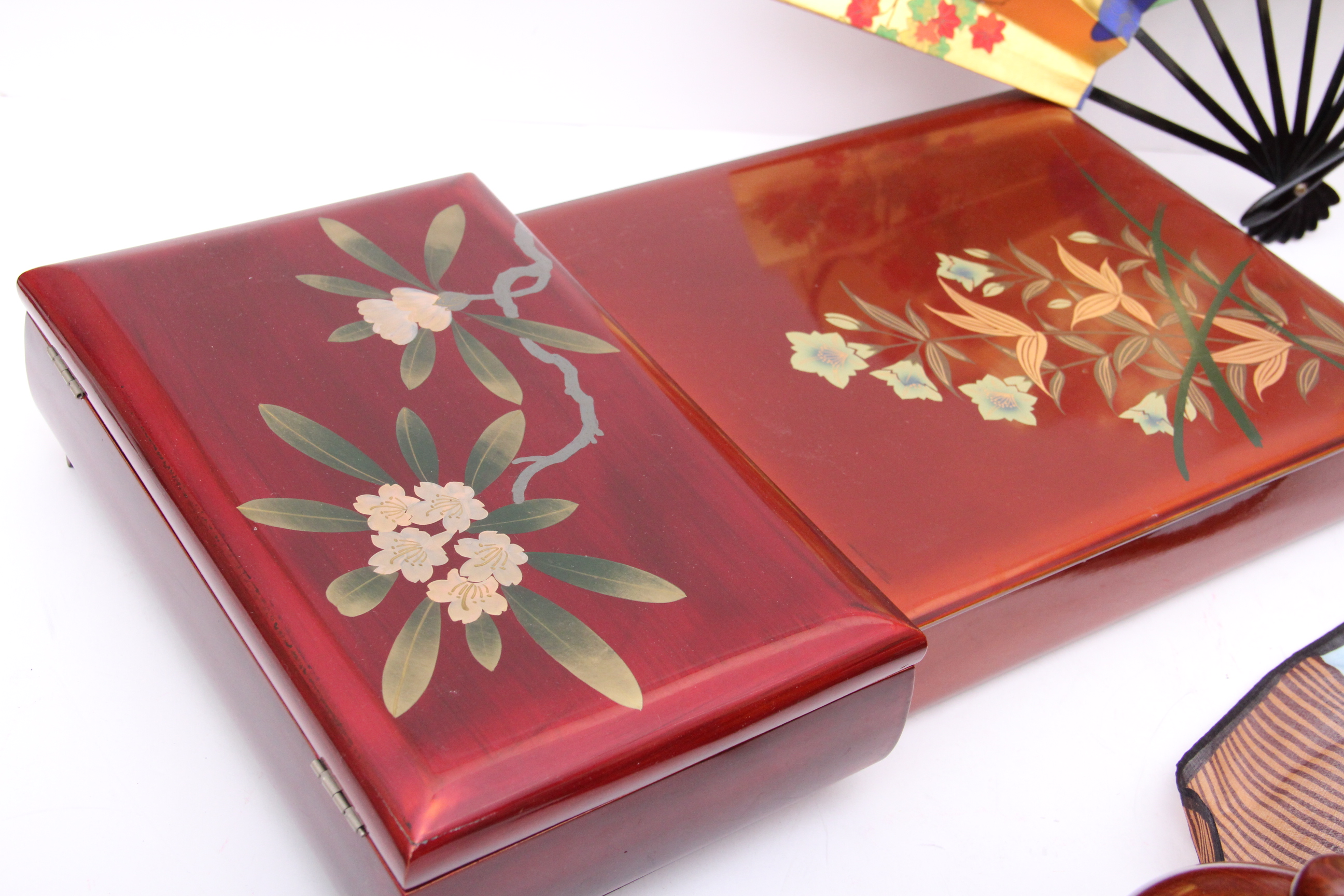 Collection of Asian Jewerly and Music Boxes