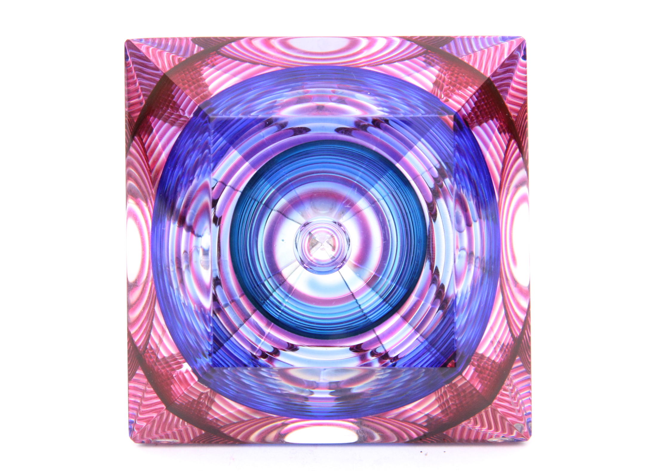 Kit and David Karbler Hand Blown Art Glass Diamond