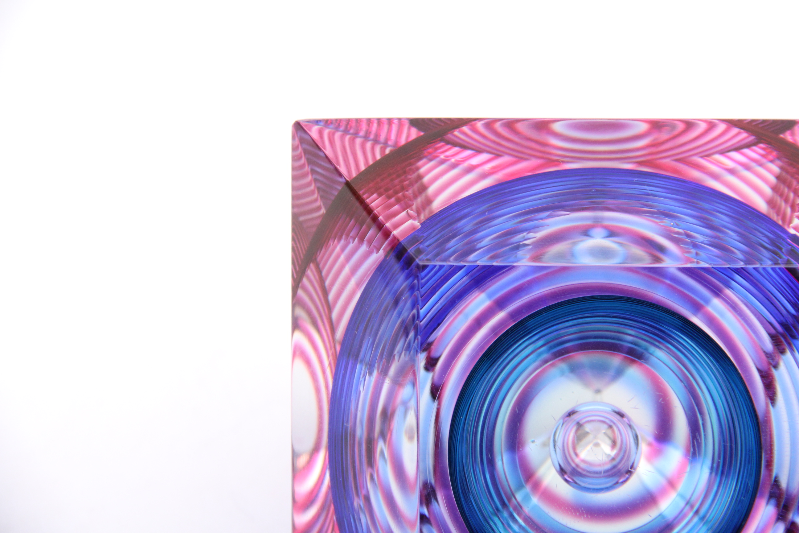 Kit and David Karbler Hand Blown Art Glass Diamond