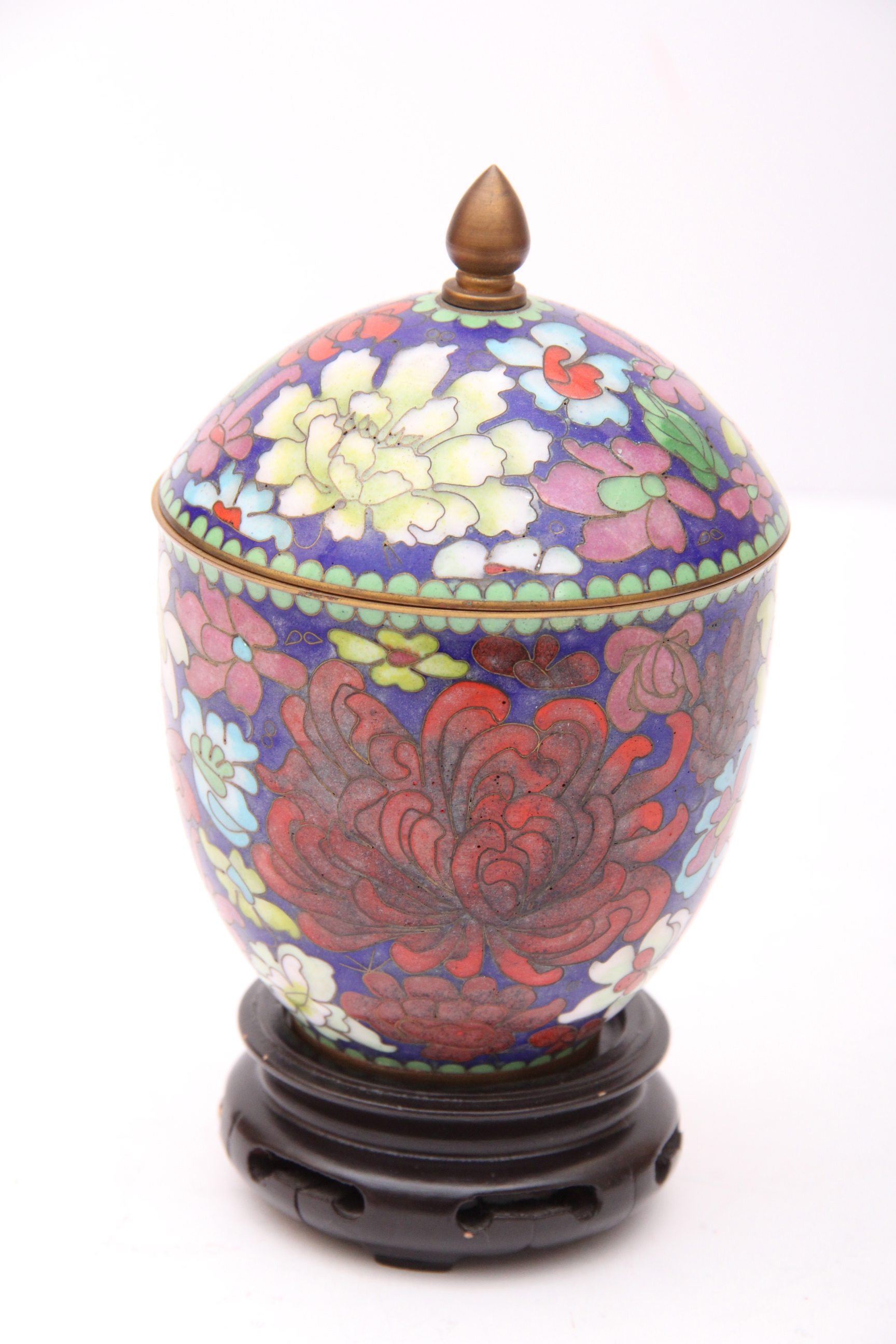 Japanese Cloisonne Lidded Jar