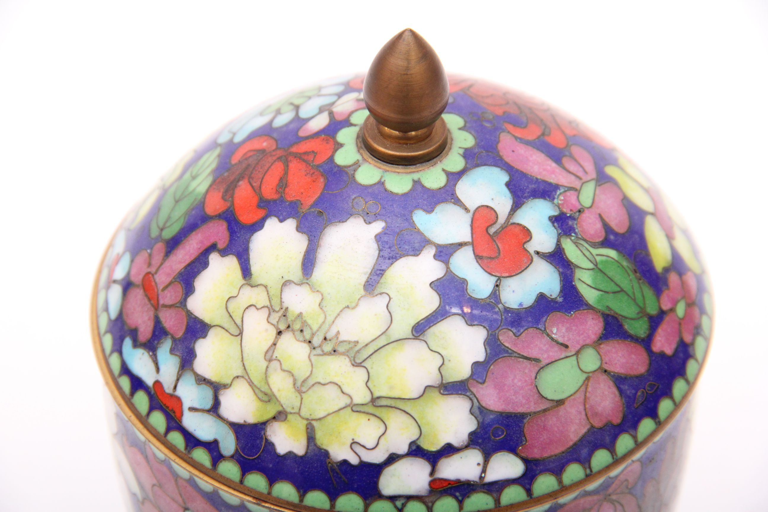 Japanese Cloisonne Lidded Jar