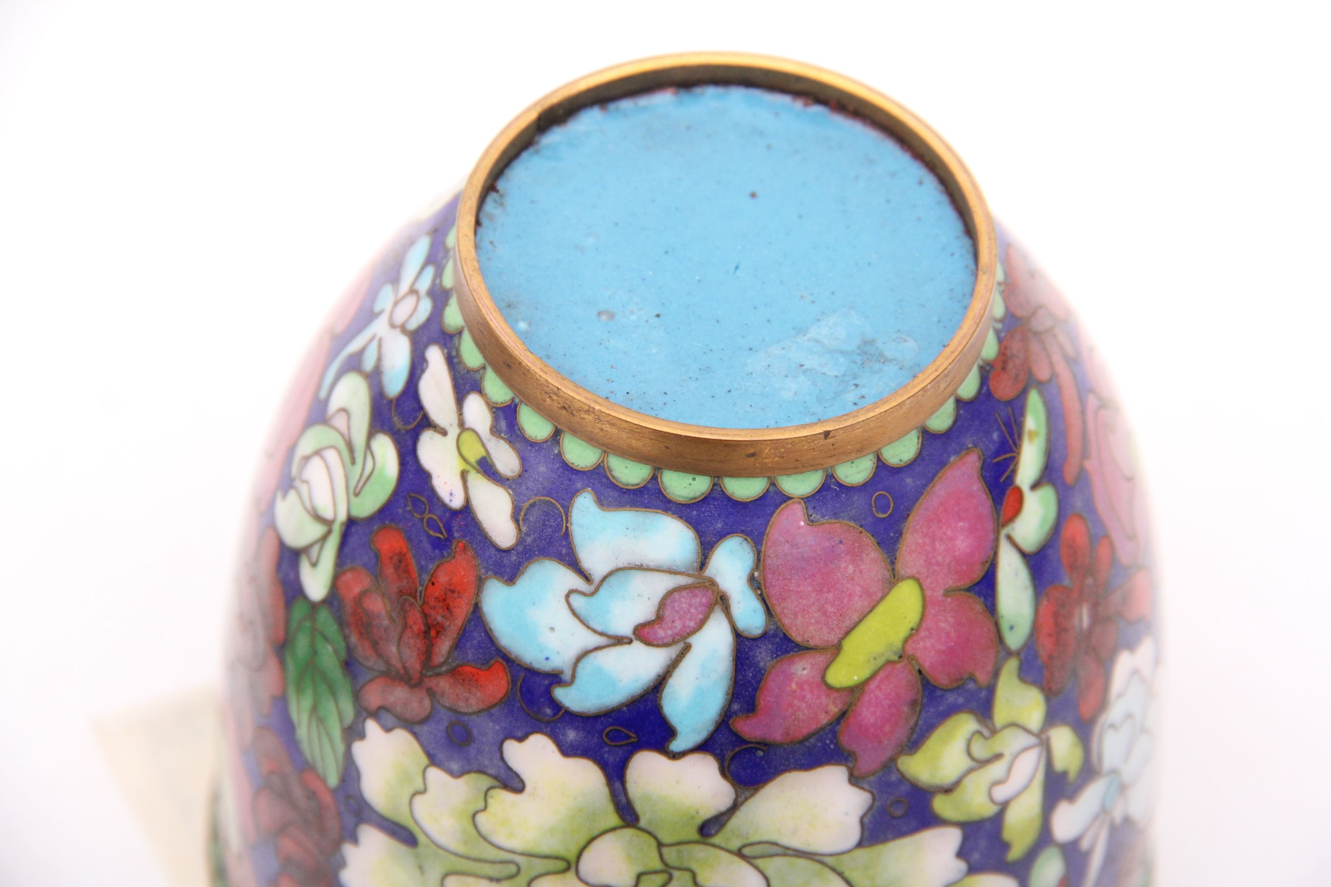 Japanese Cloisonne Lidded Jar