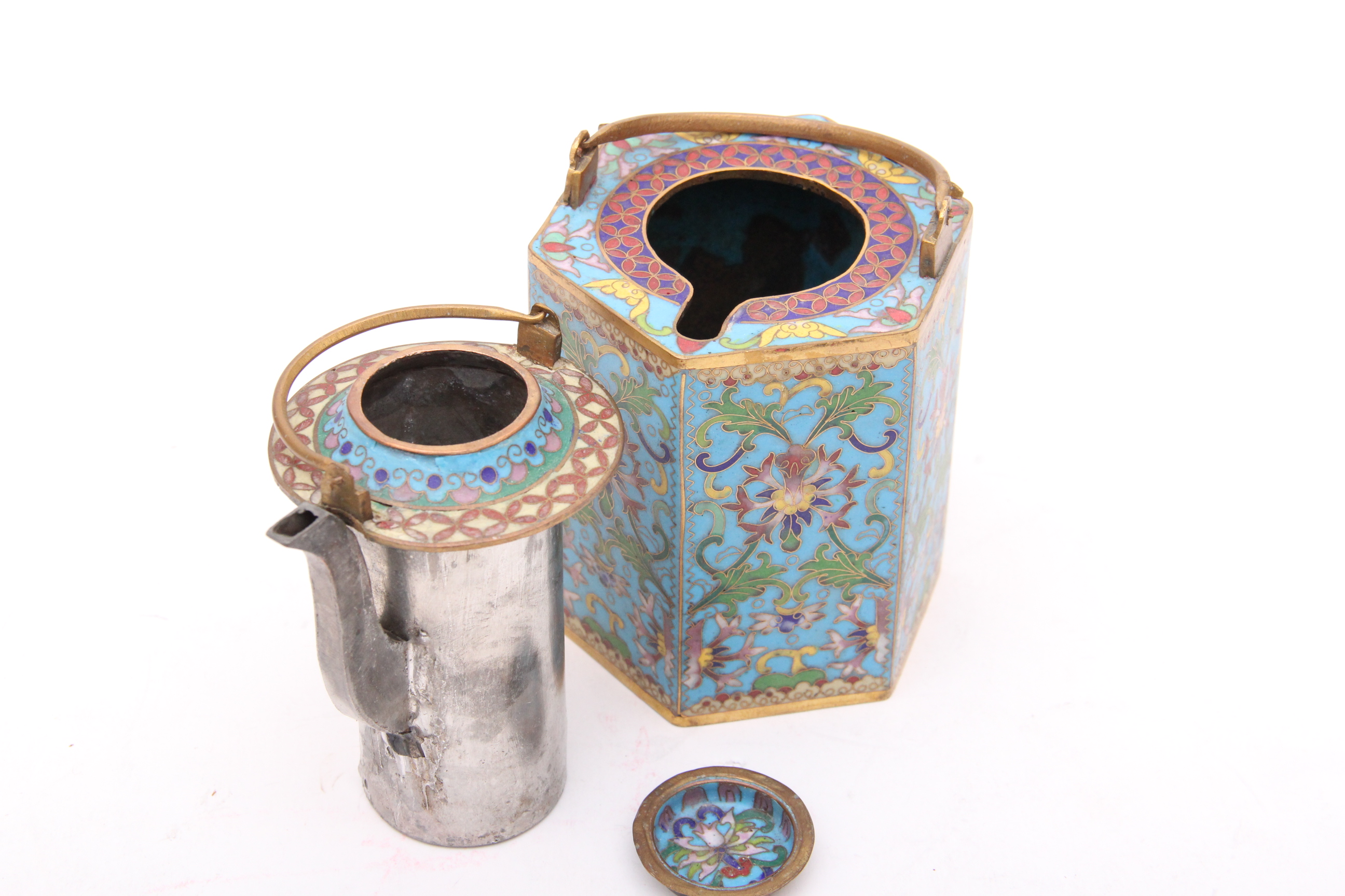 Chinese Cloisonne Tea Pot