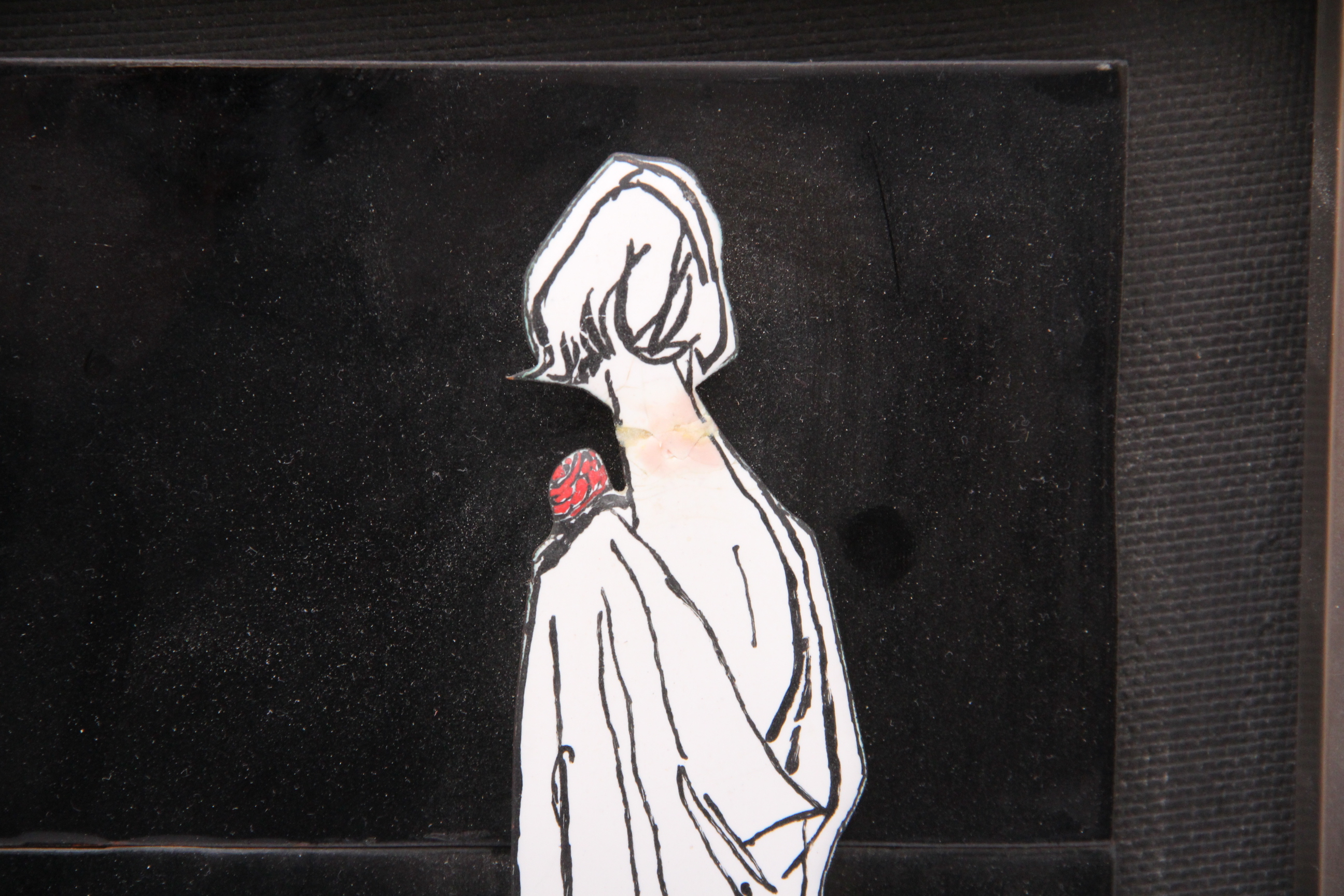 Neo Art Deco Tri-Paneled Enamel