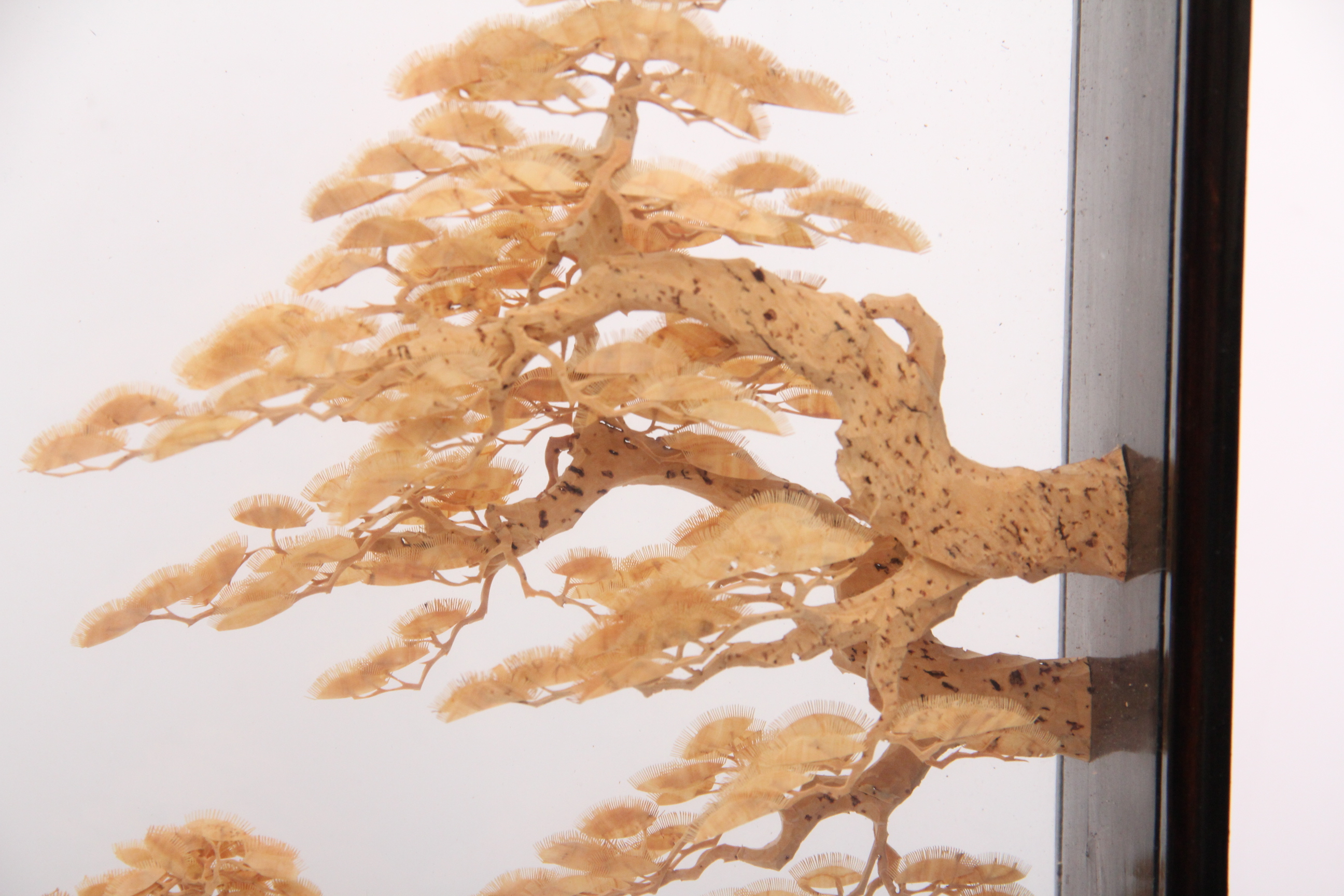 Large Chinese Cork Carving Diorama