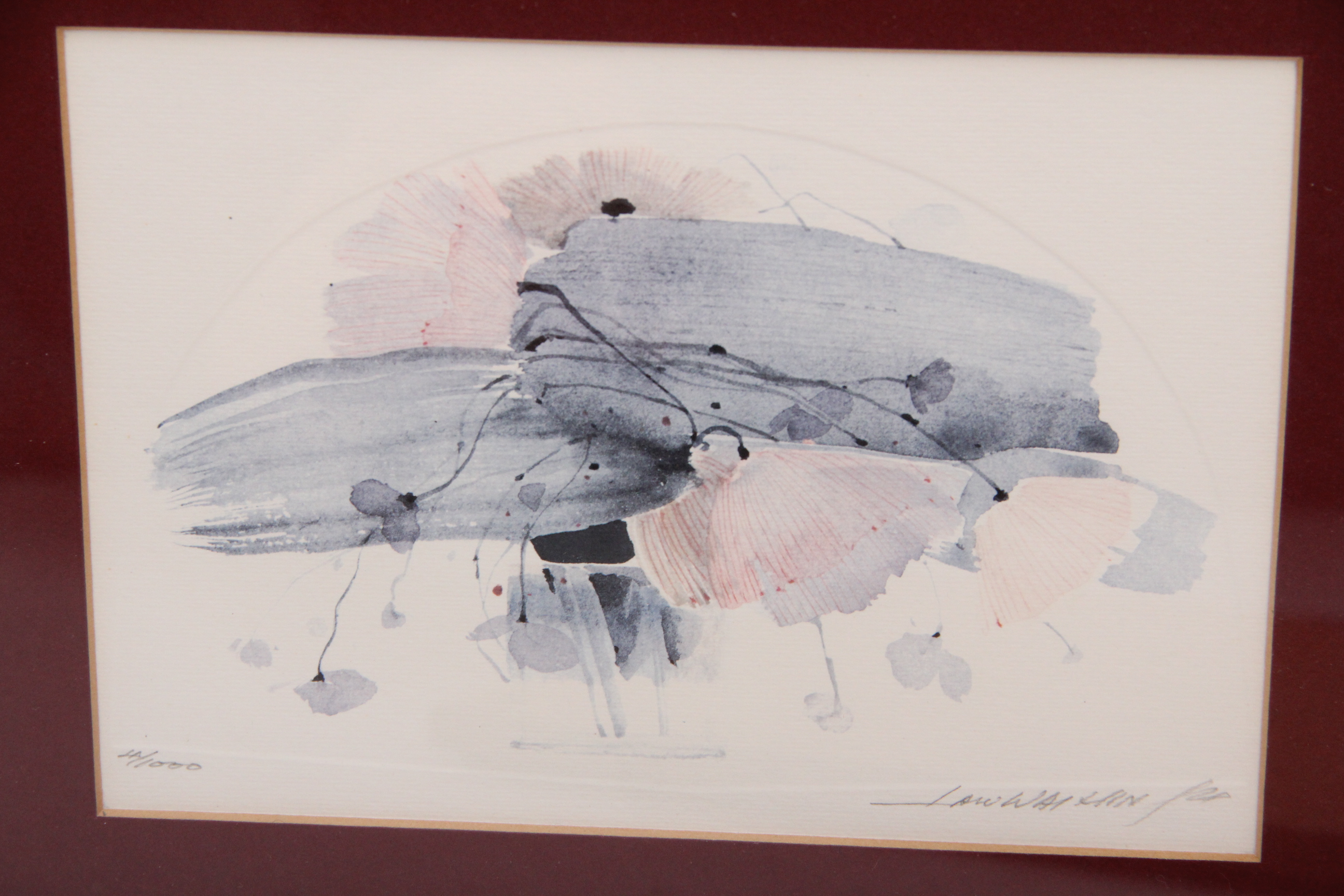 Quartet of Petite Framed Asian Art