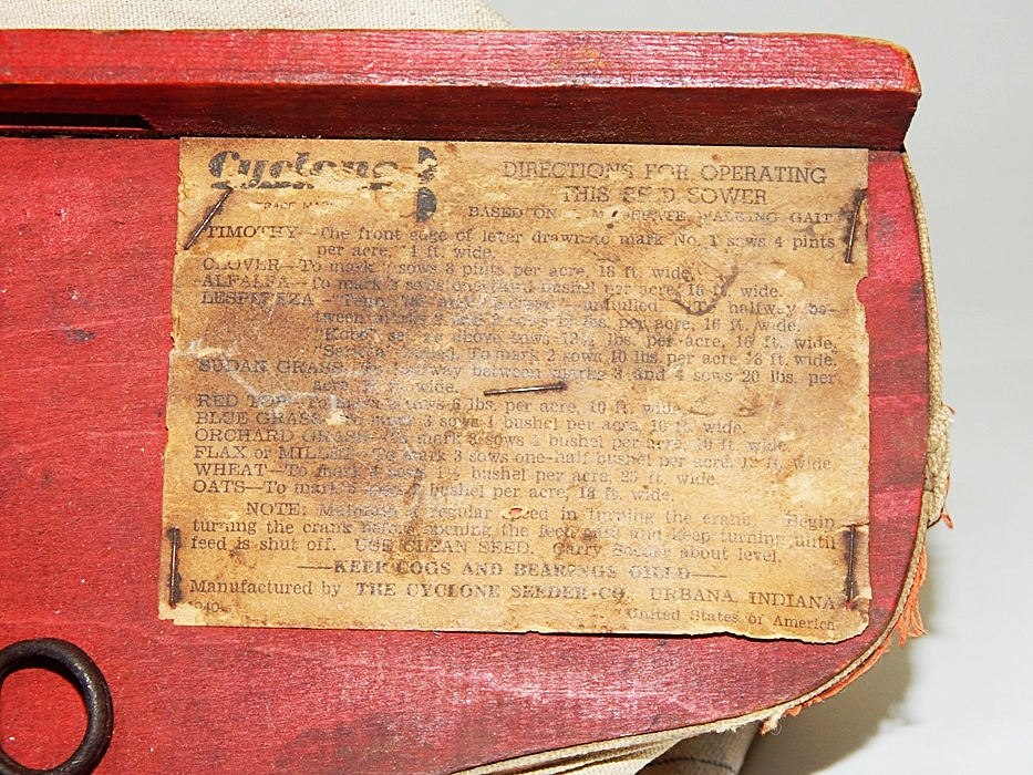 1925 Cyclone Rotary Seed Sower