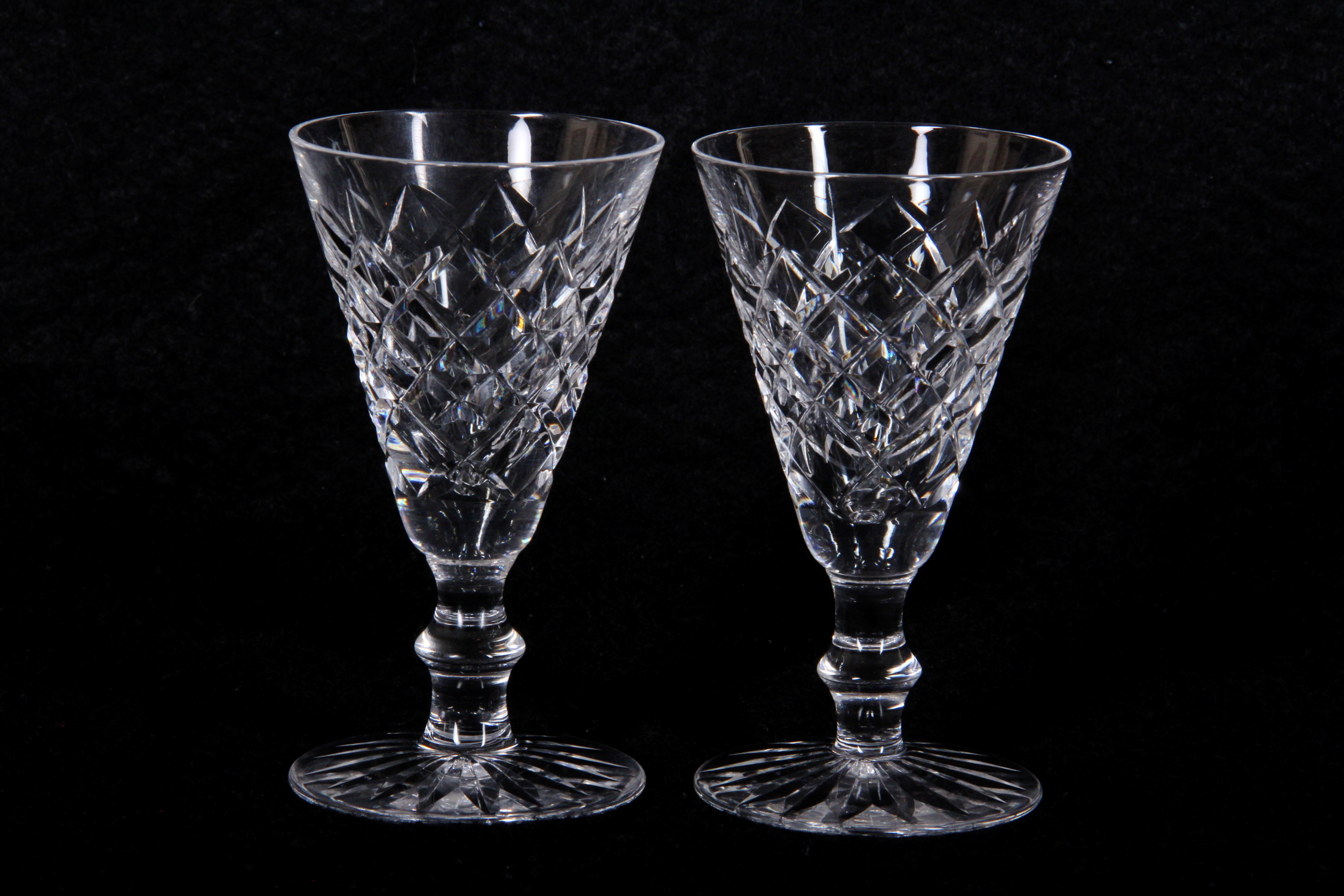 Pair of Waterford Crystal "Alana" Sherry Glasses