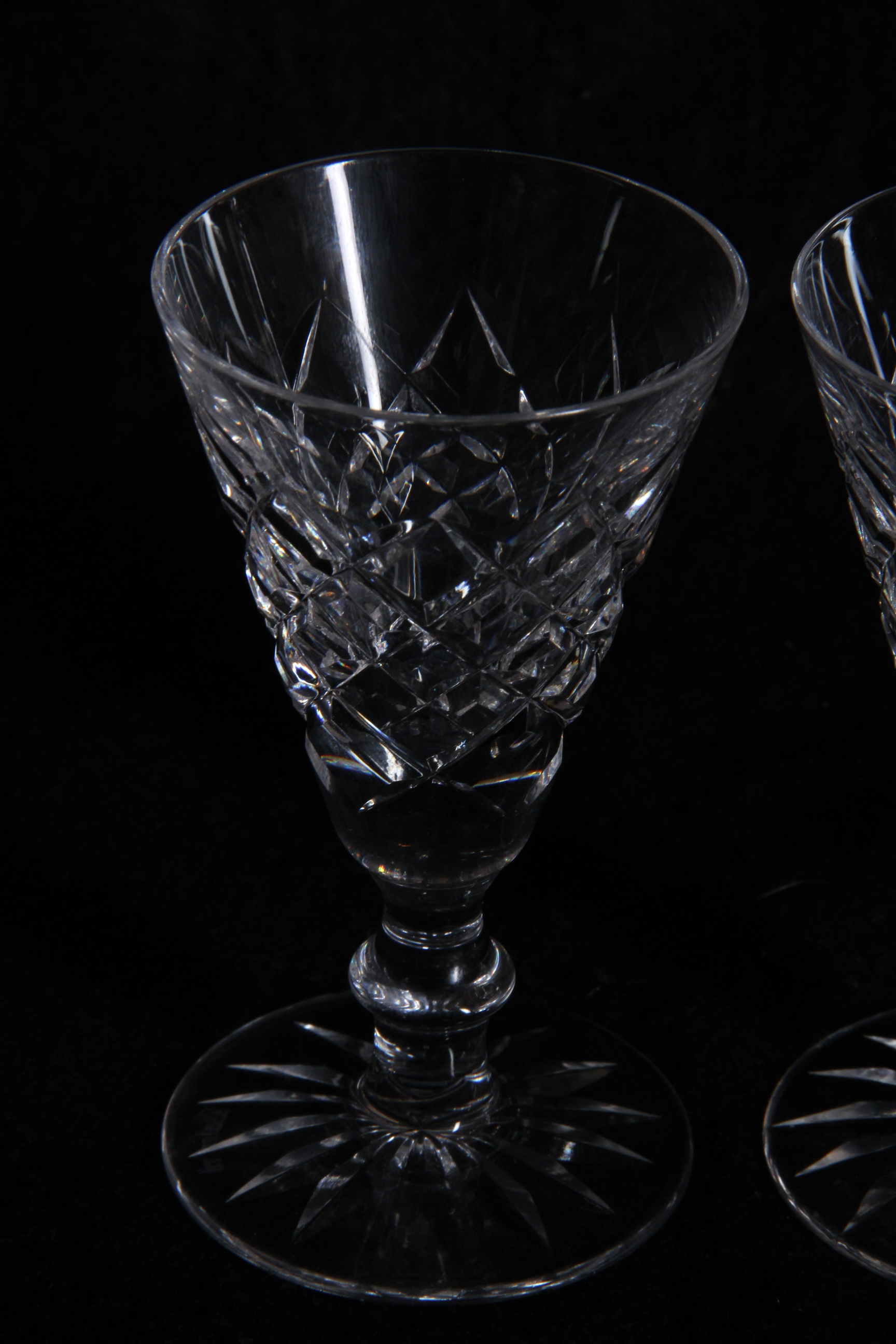 Pair of Waterford Crystal "Alana" Sherry Glasses