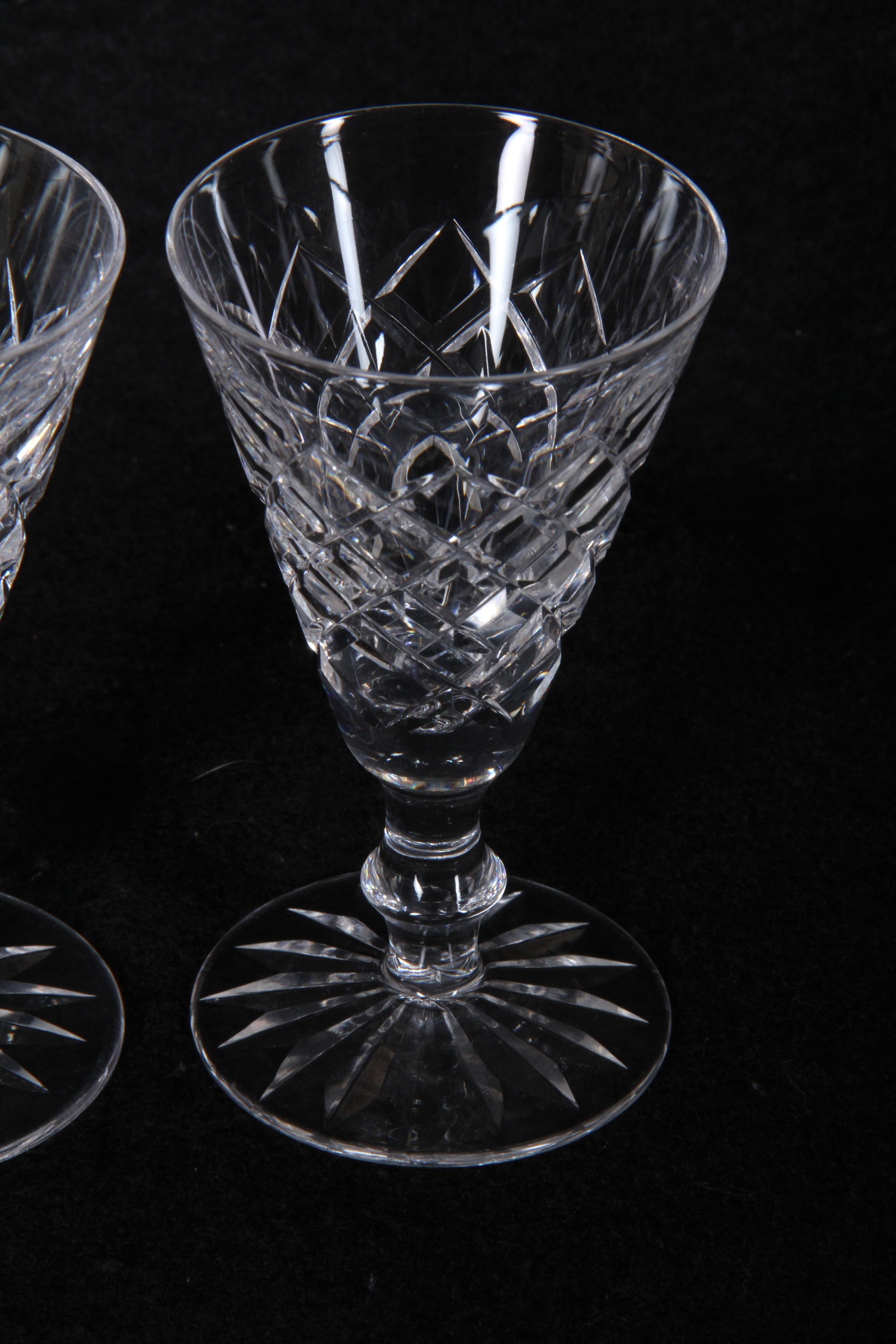 Pair of Waterford Crystal "Alana" Sherry Glasses