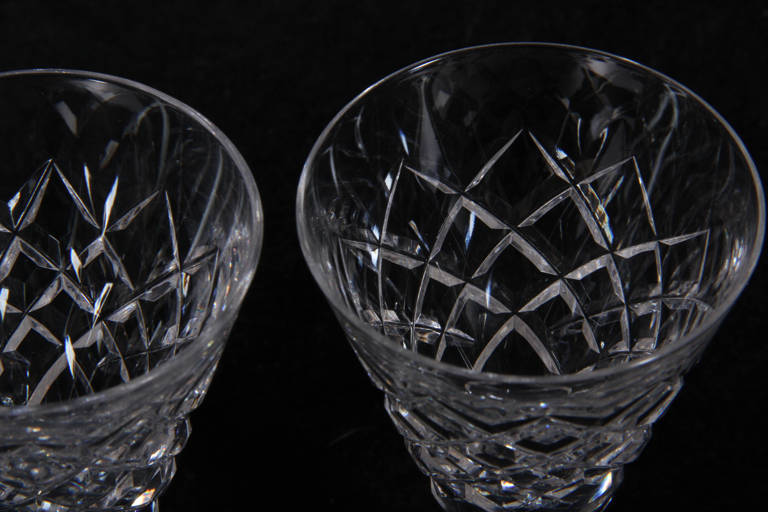 Pair of Waterford Crystal "Alana" Sherry Glasses