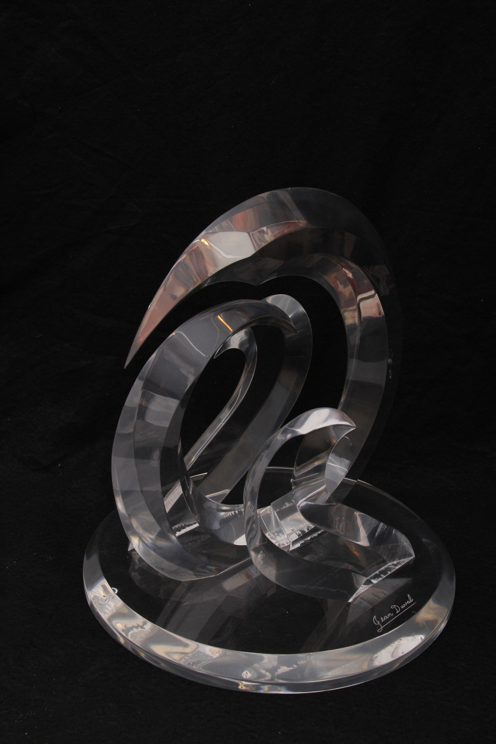 Jean Duval Signed Acrylic Sculpture