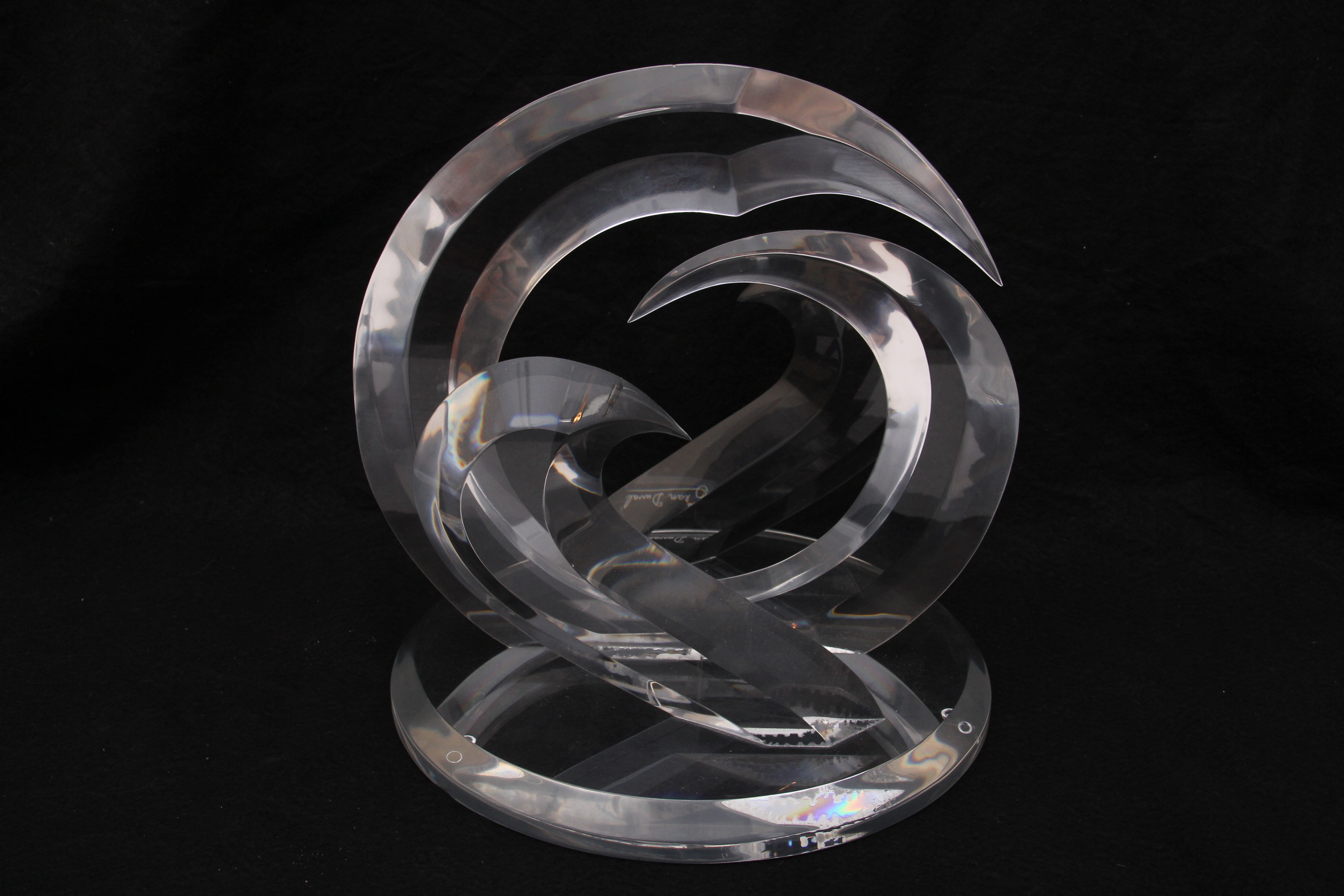 Jean Duval Signed Acrylic Sculpture