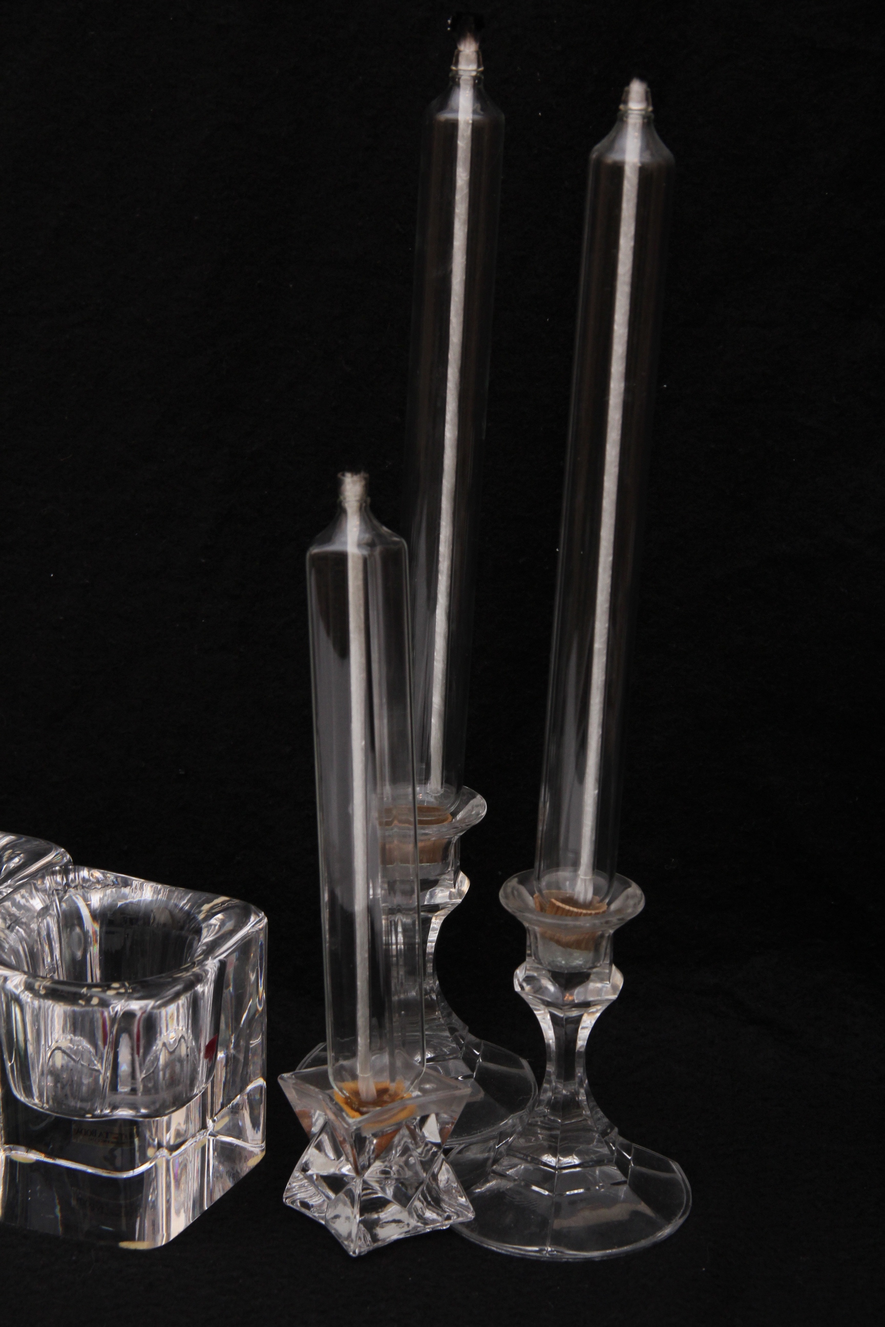 Assortment of Glass Candlesticks
