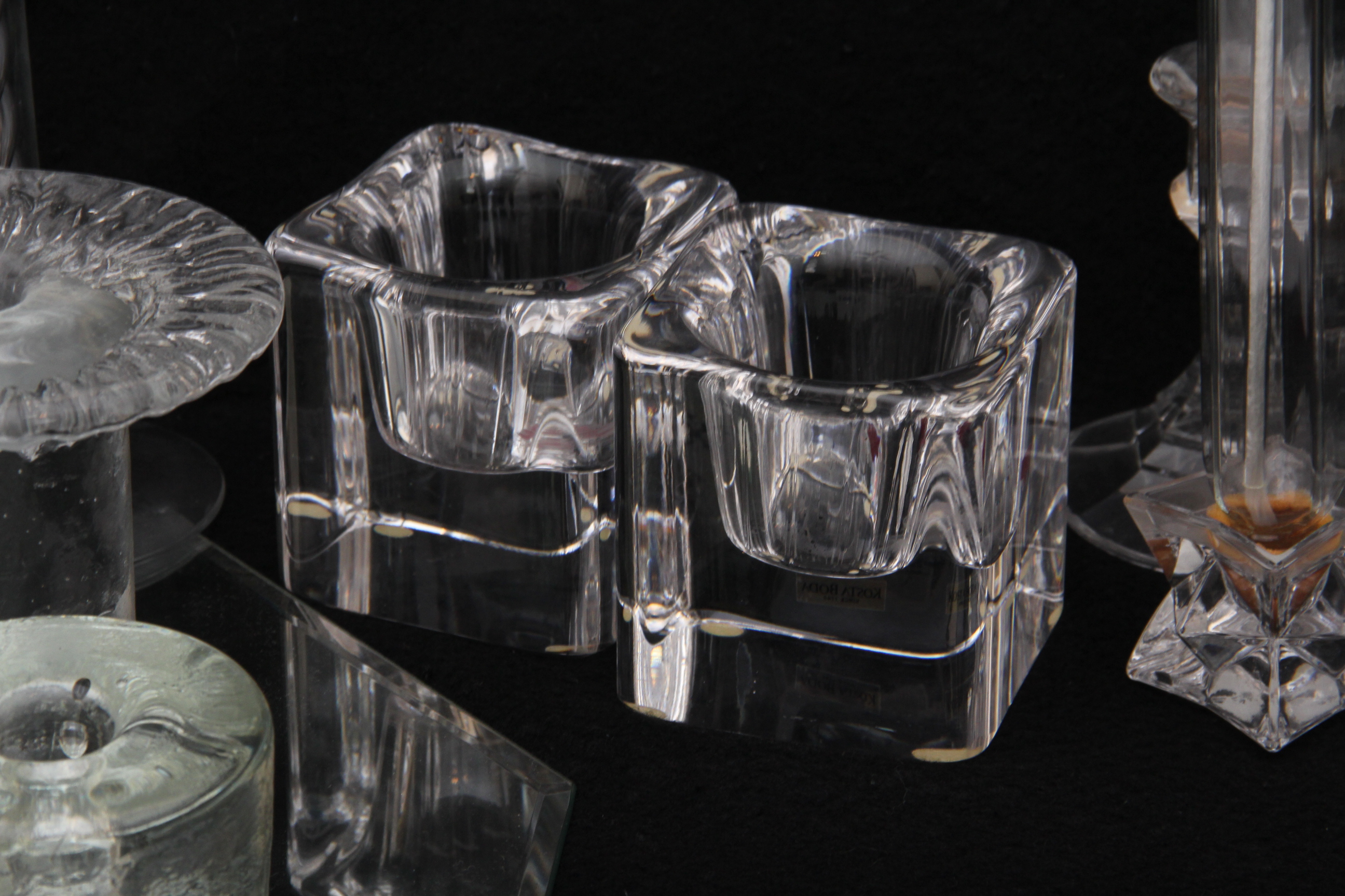 Assortment of Glass Candlesticks