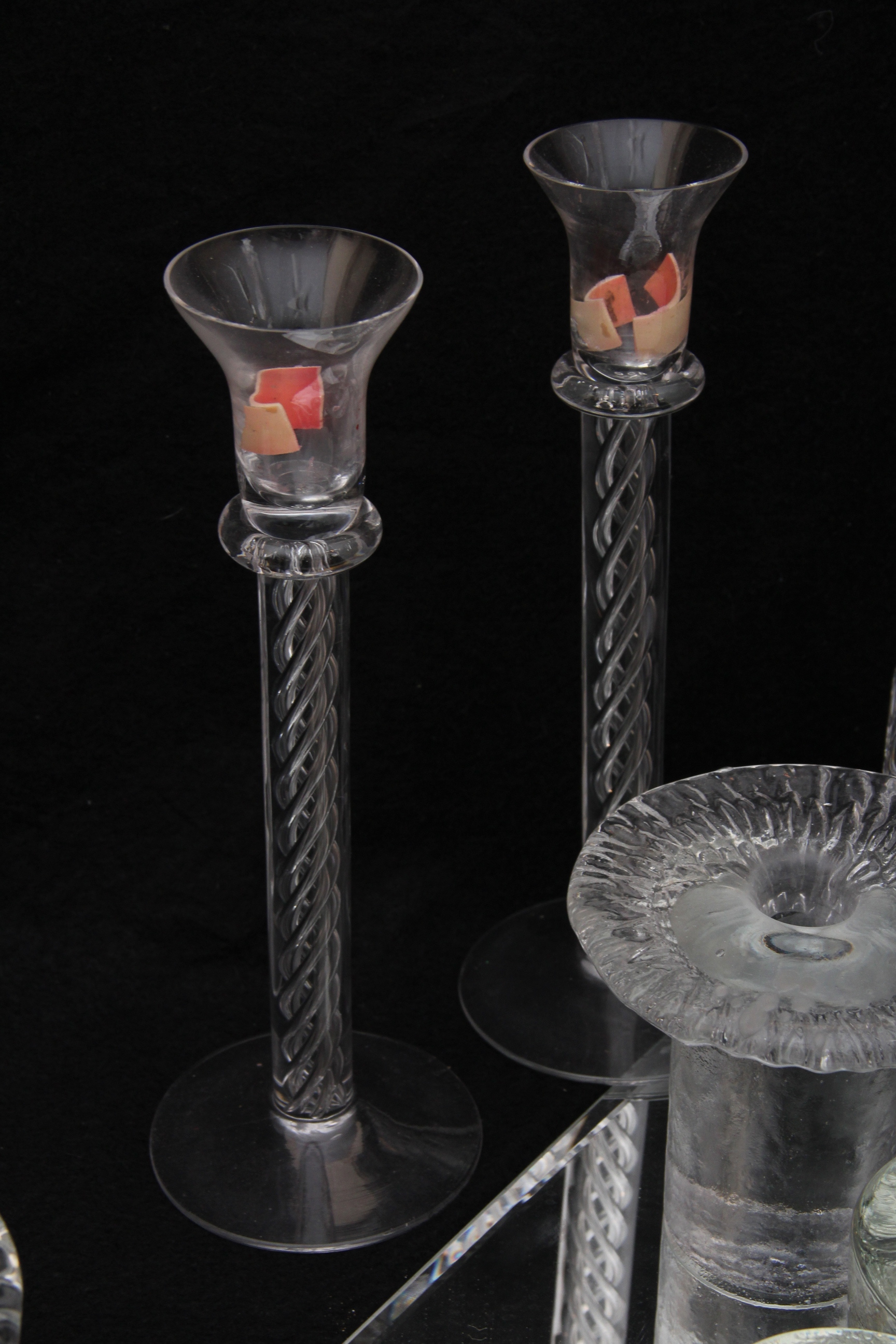 Assortment of Glass Candlesticks