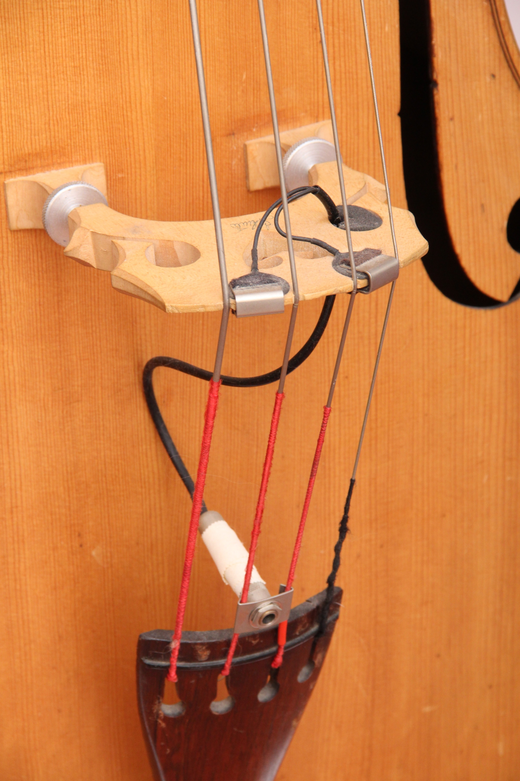 Antique Standing Bass with Electric Pickups