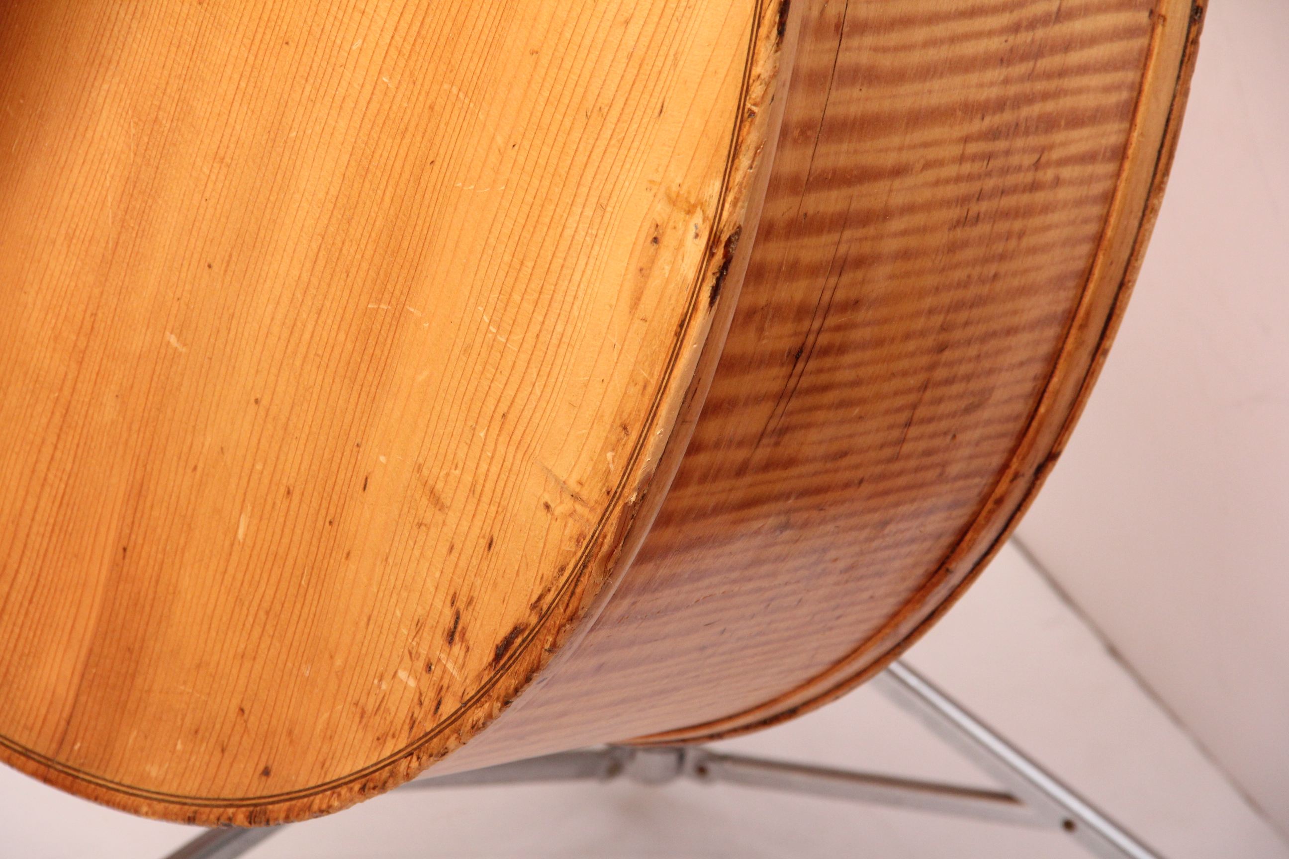 Antique Standing Bass with Electric Pickups