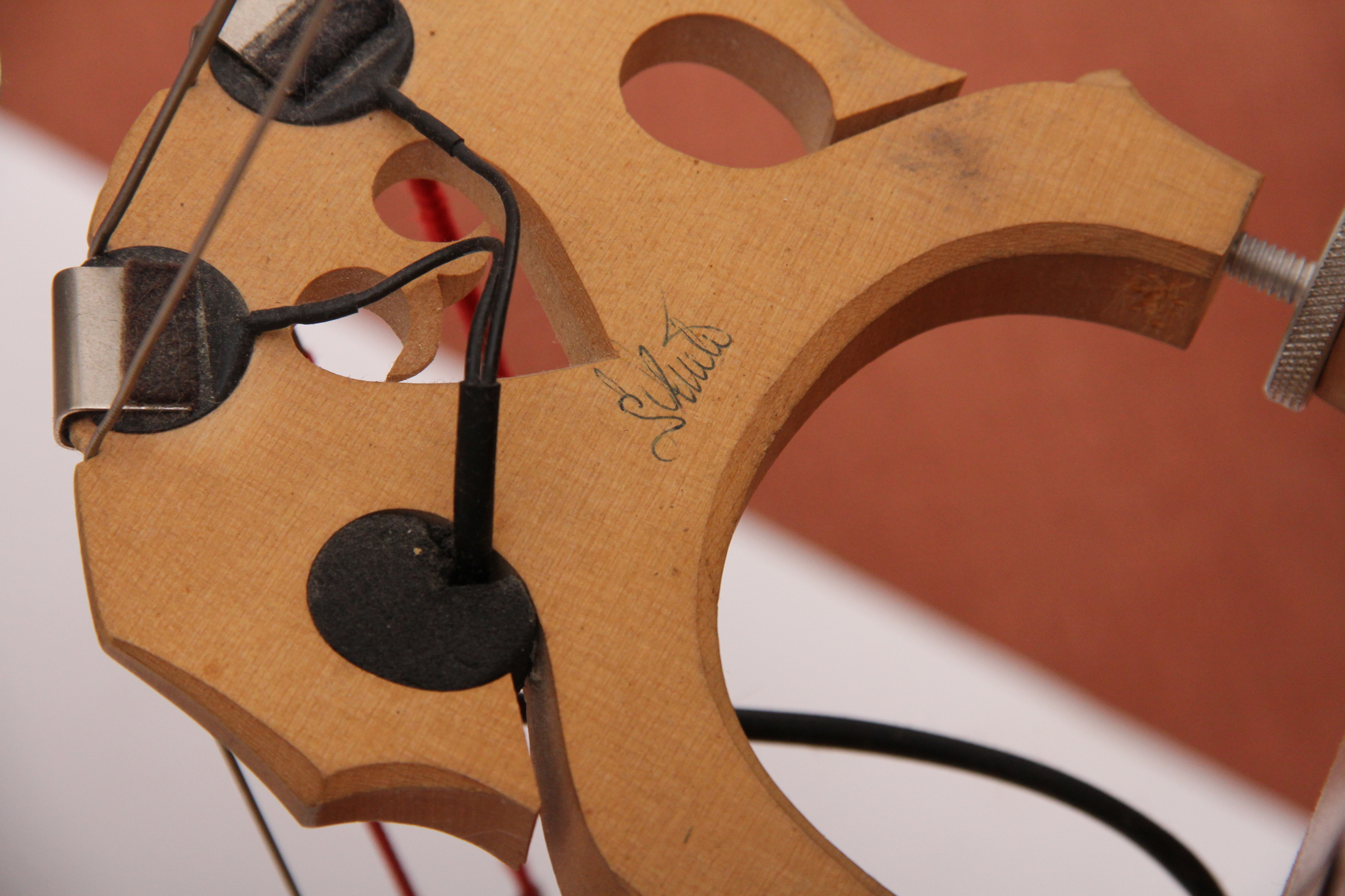 Antique Standing Bass with Electric Pickups