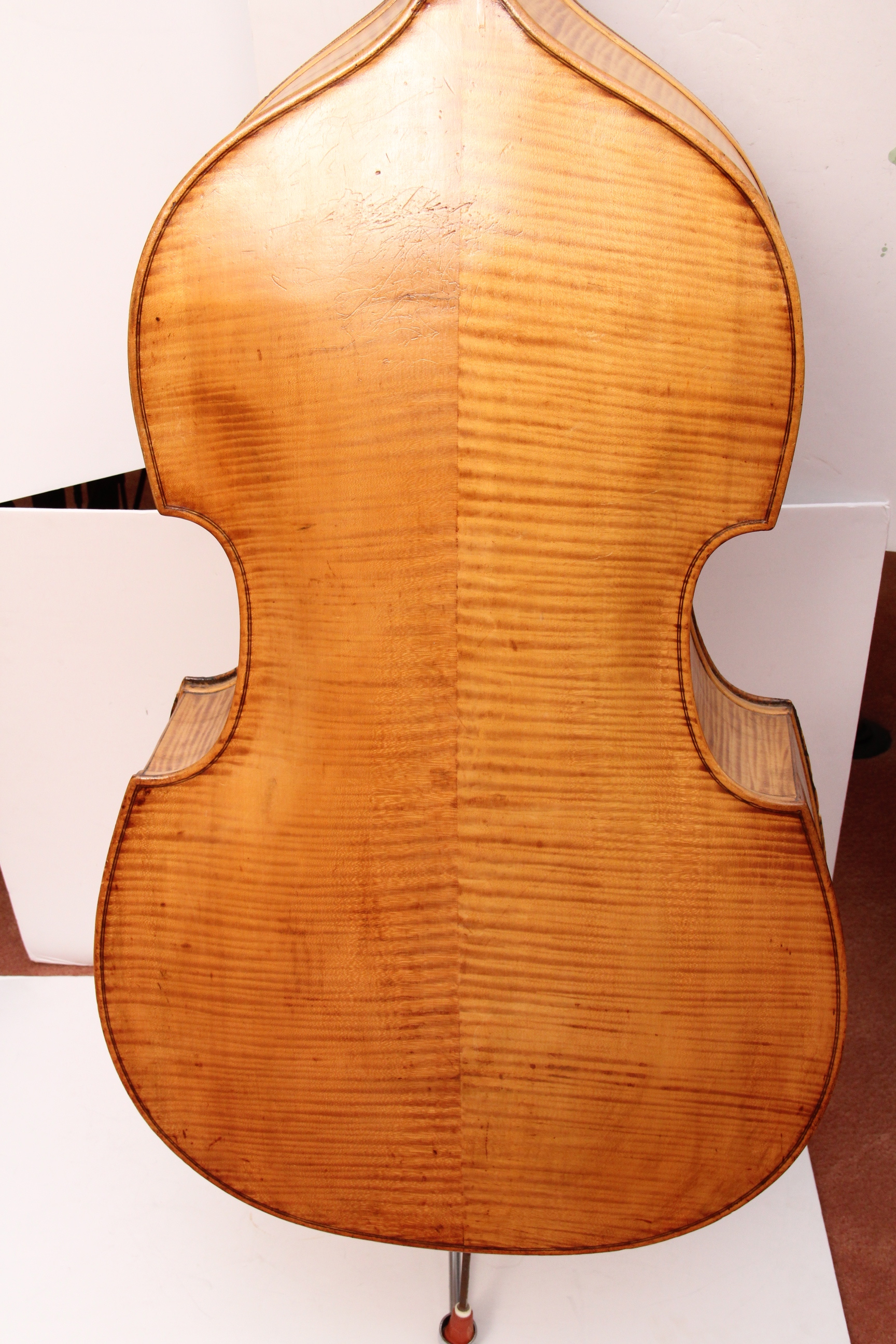 Antique Standing Bass with Electric Pickups