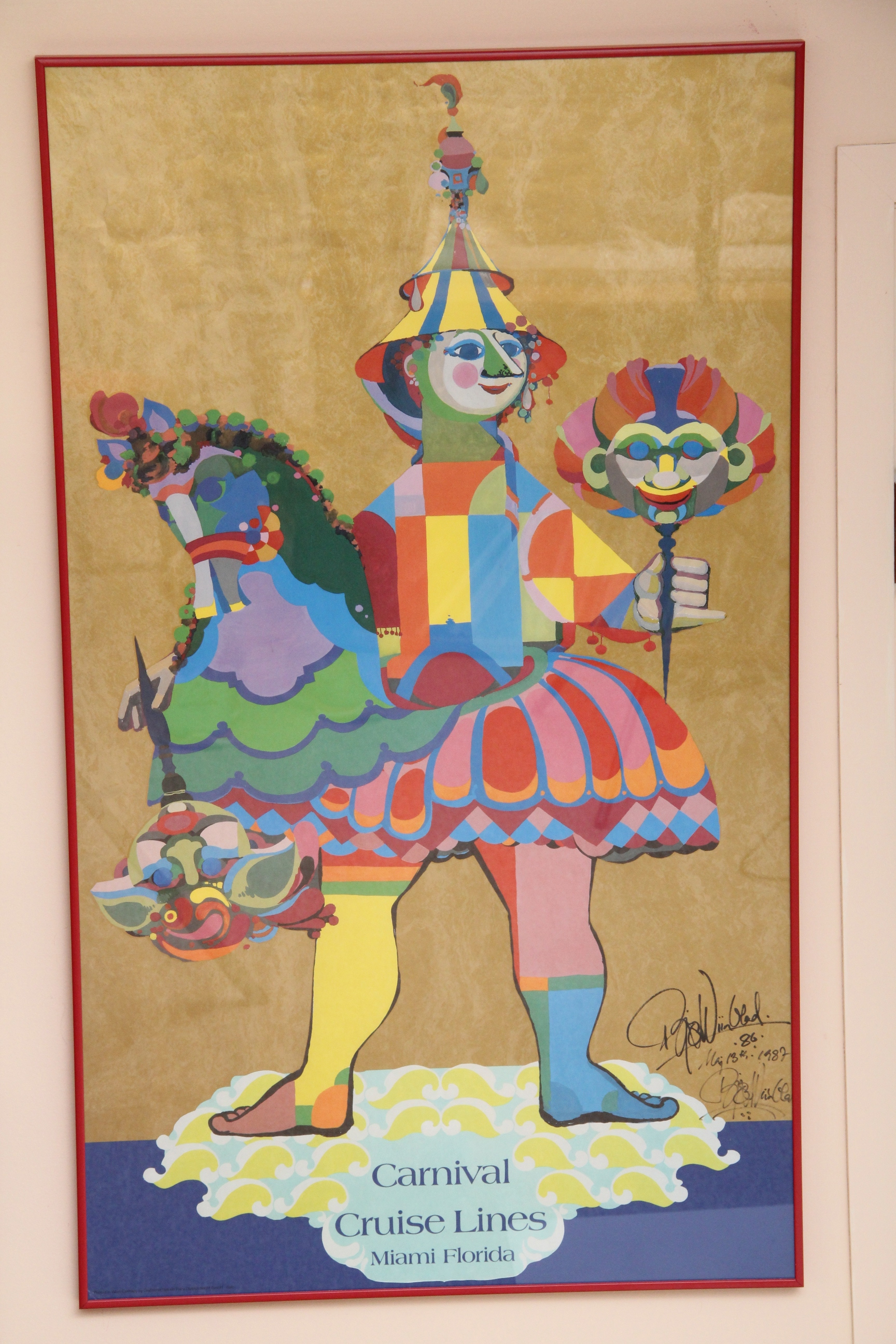 1986 Carnival Cruise Lines Poster by Bjørn Wiinblad