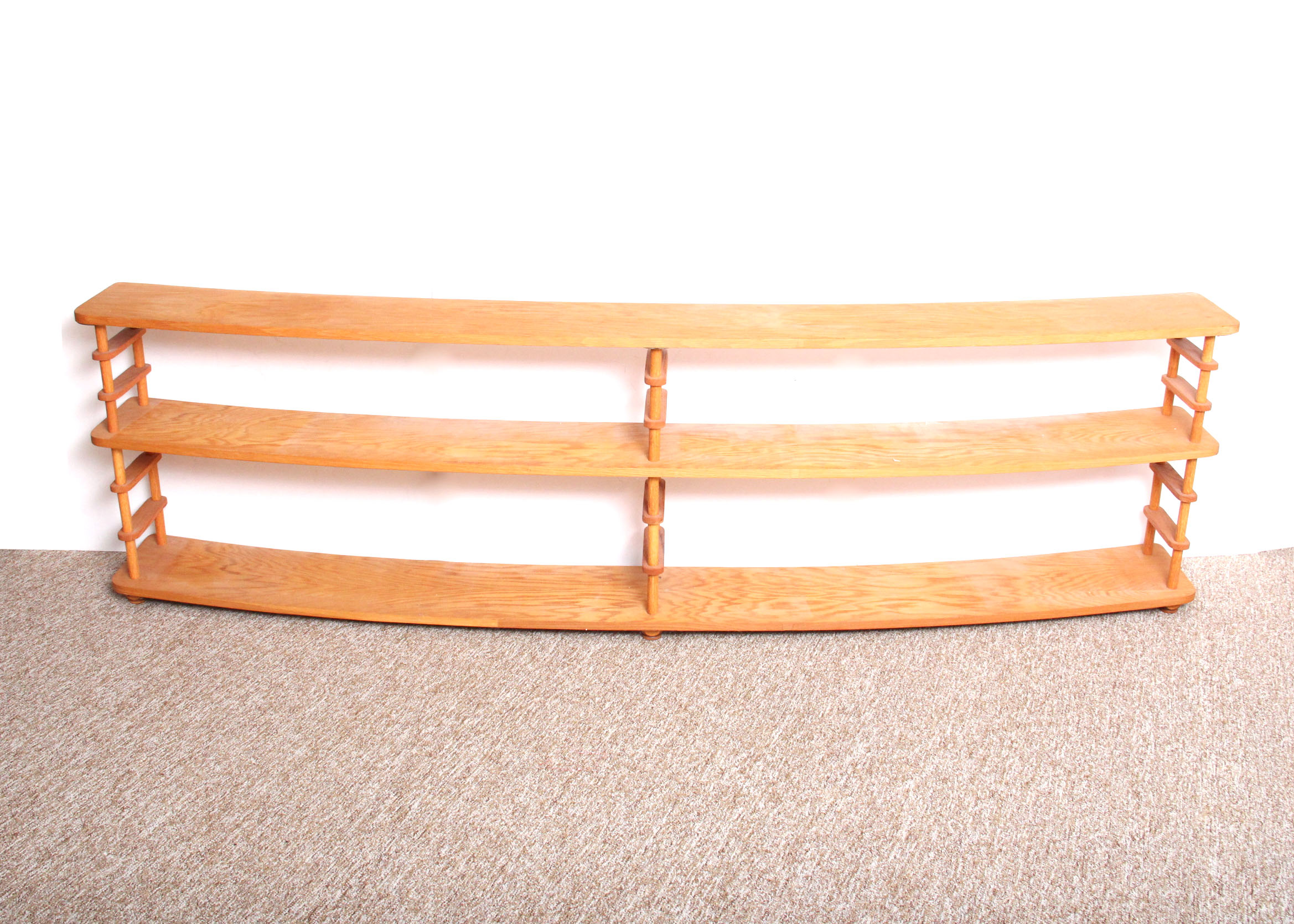 Custom Built Curved Pine Bookcase