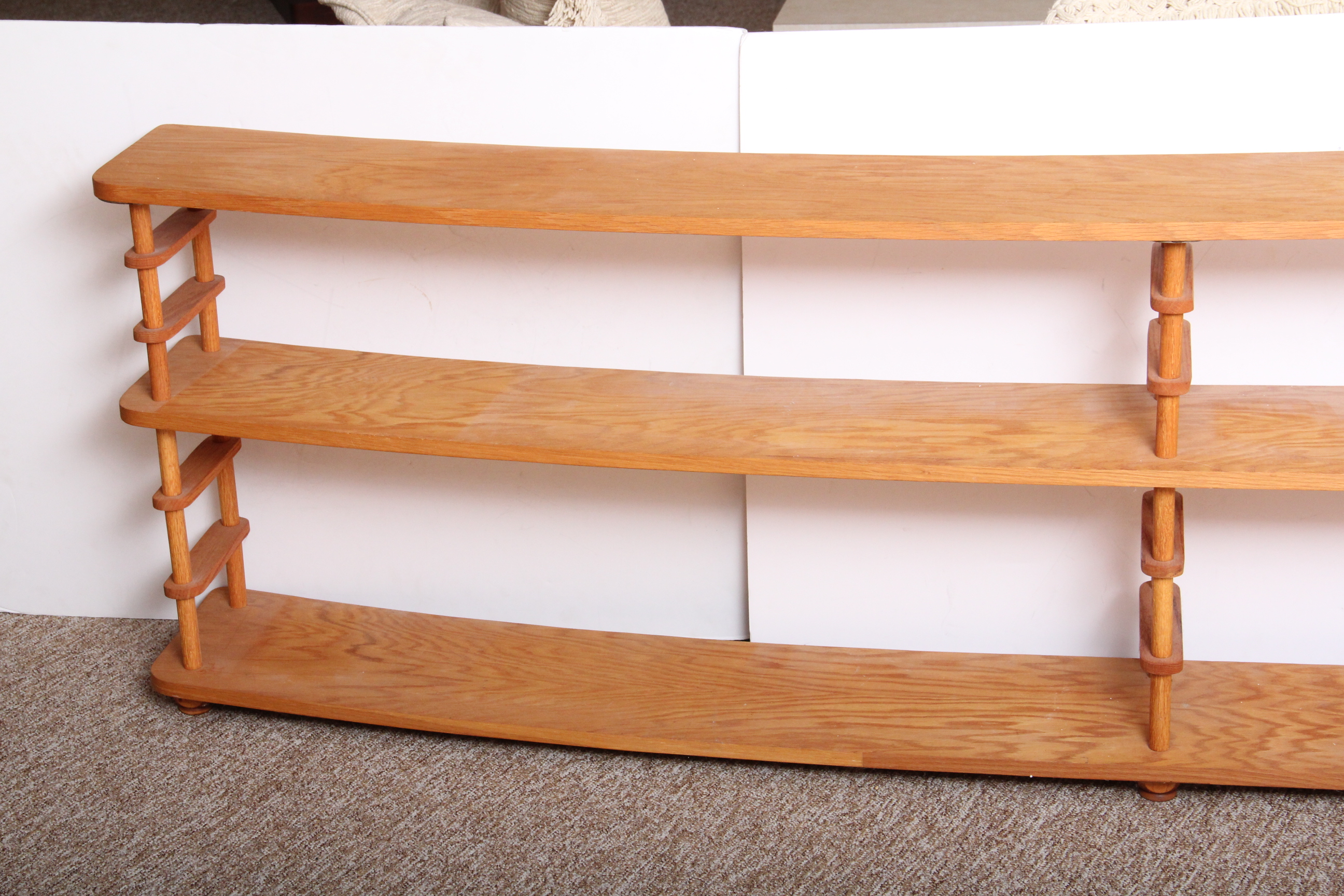 Custom Built Curved Pine Bookcase