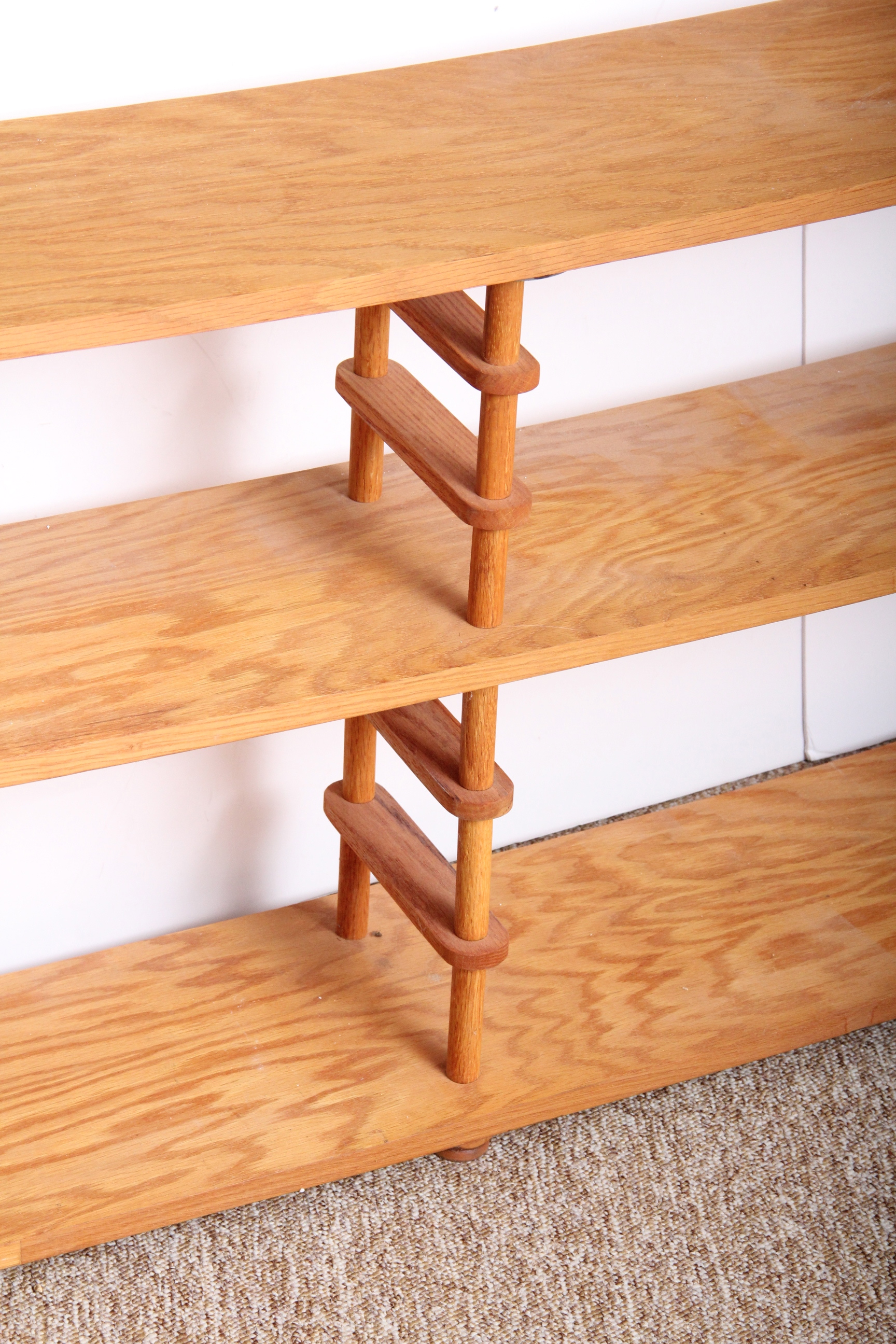 Custom Built Curved Pine Bookcase