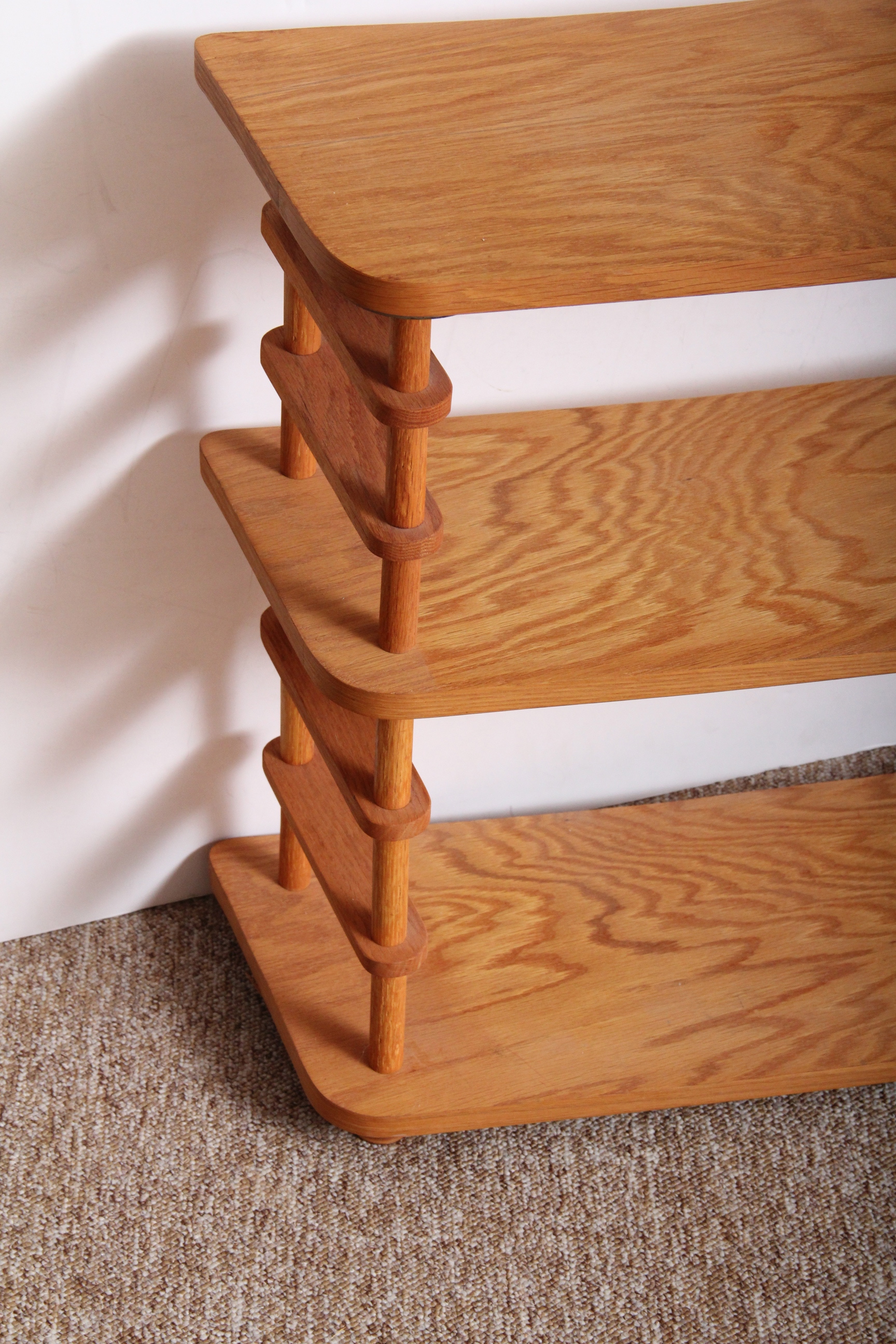 Custom Built Curved Pine Bookcase