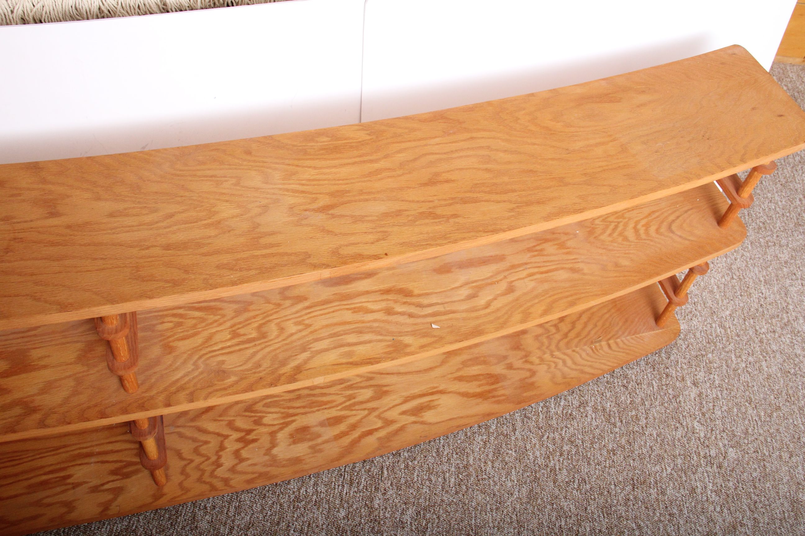 Custom Built Curved Pine Bookcase