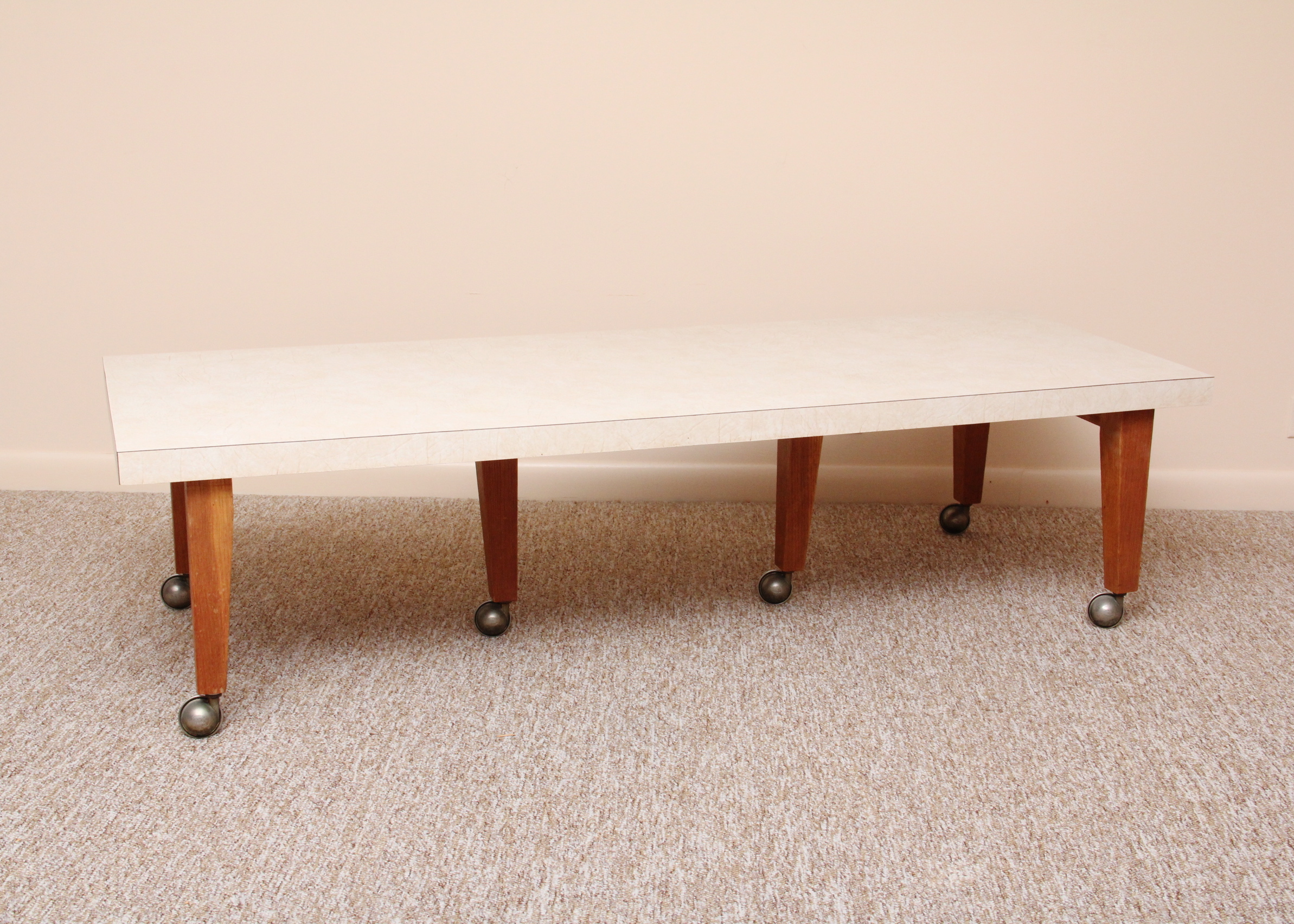 Vintage Wheeled Entertaining Coffee Table