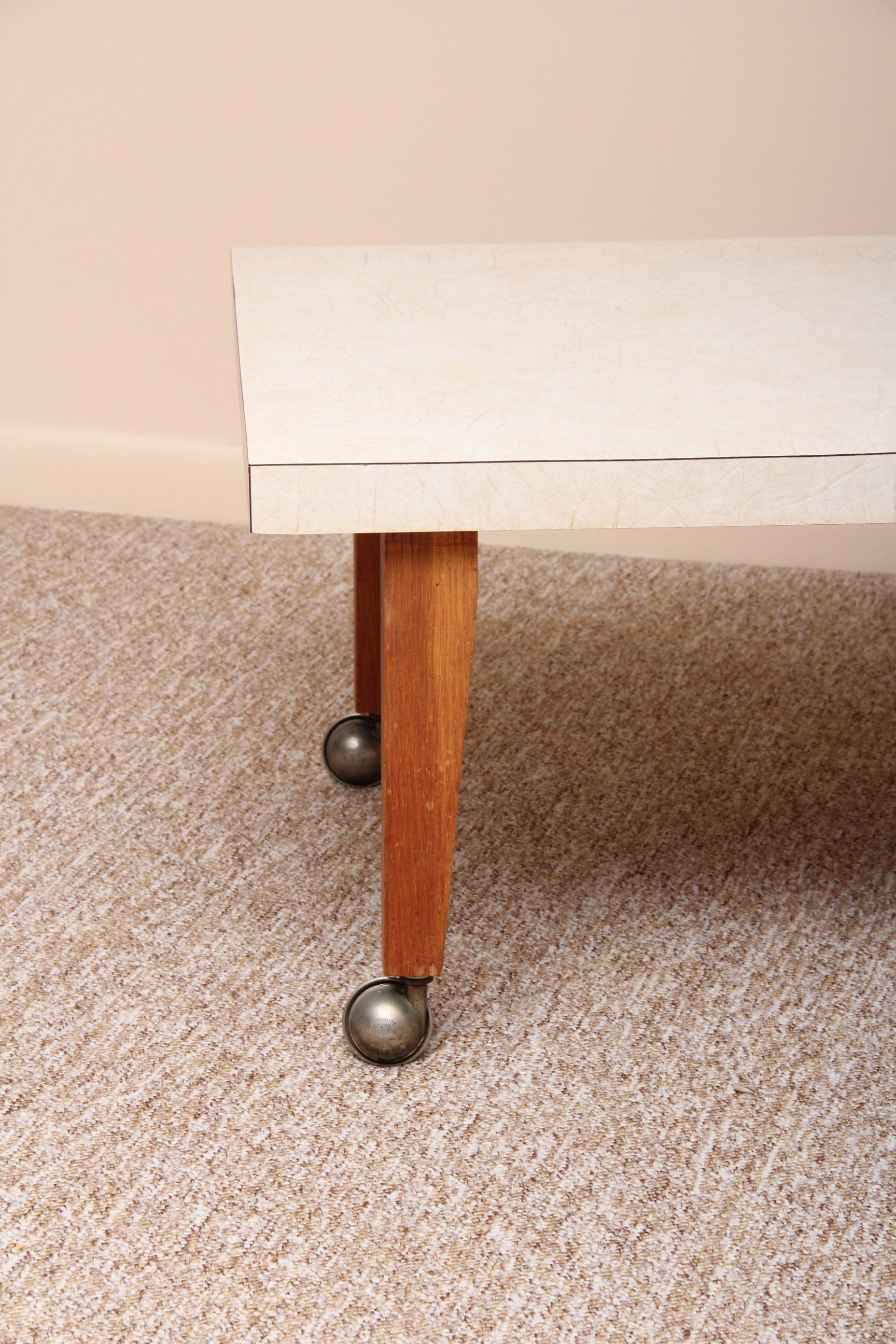 Vintage Wheeled Entertaining Coffee Table