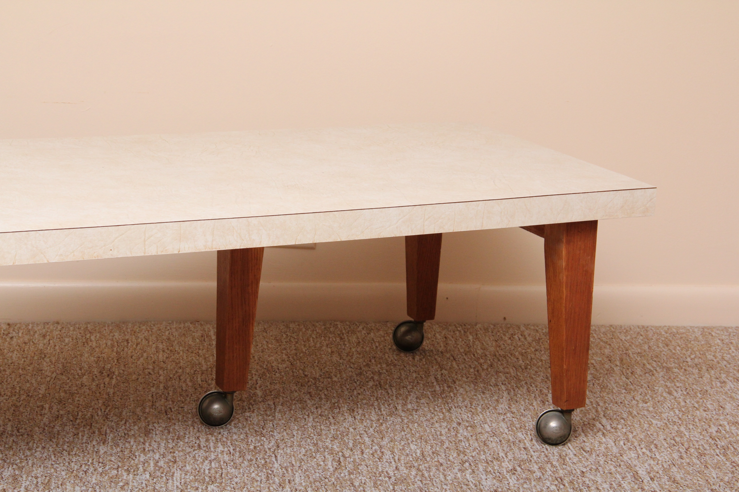 Vintage Wheeled Entertaining Coffee Table
