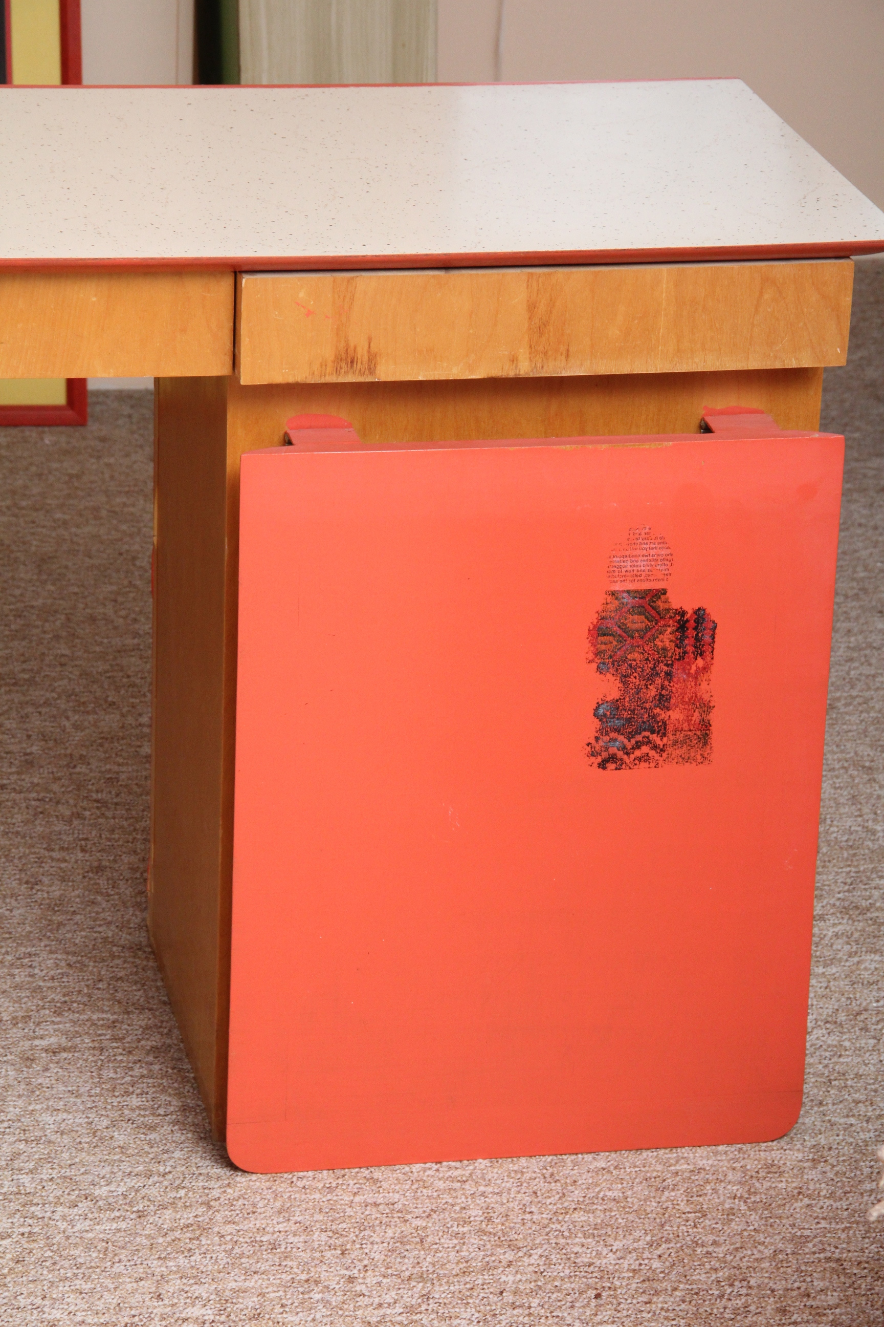 Vintage Typist Table with Light