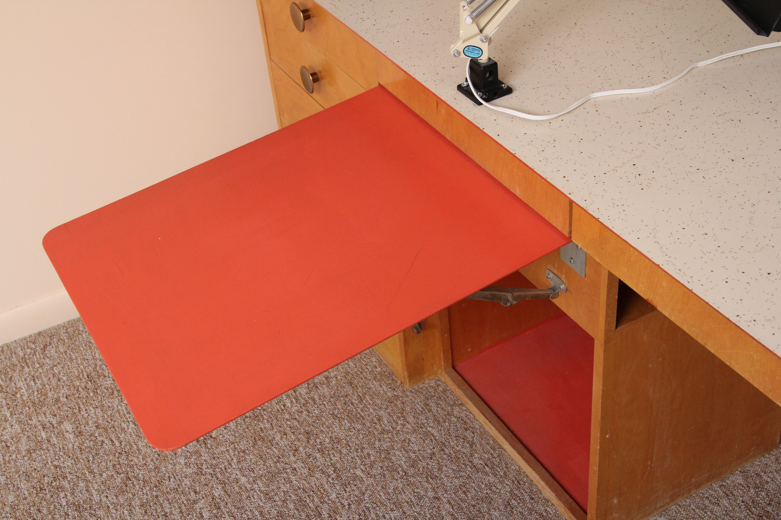 Vintage Typist Table with Light