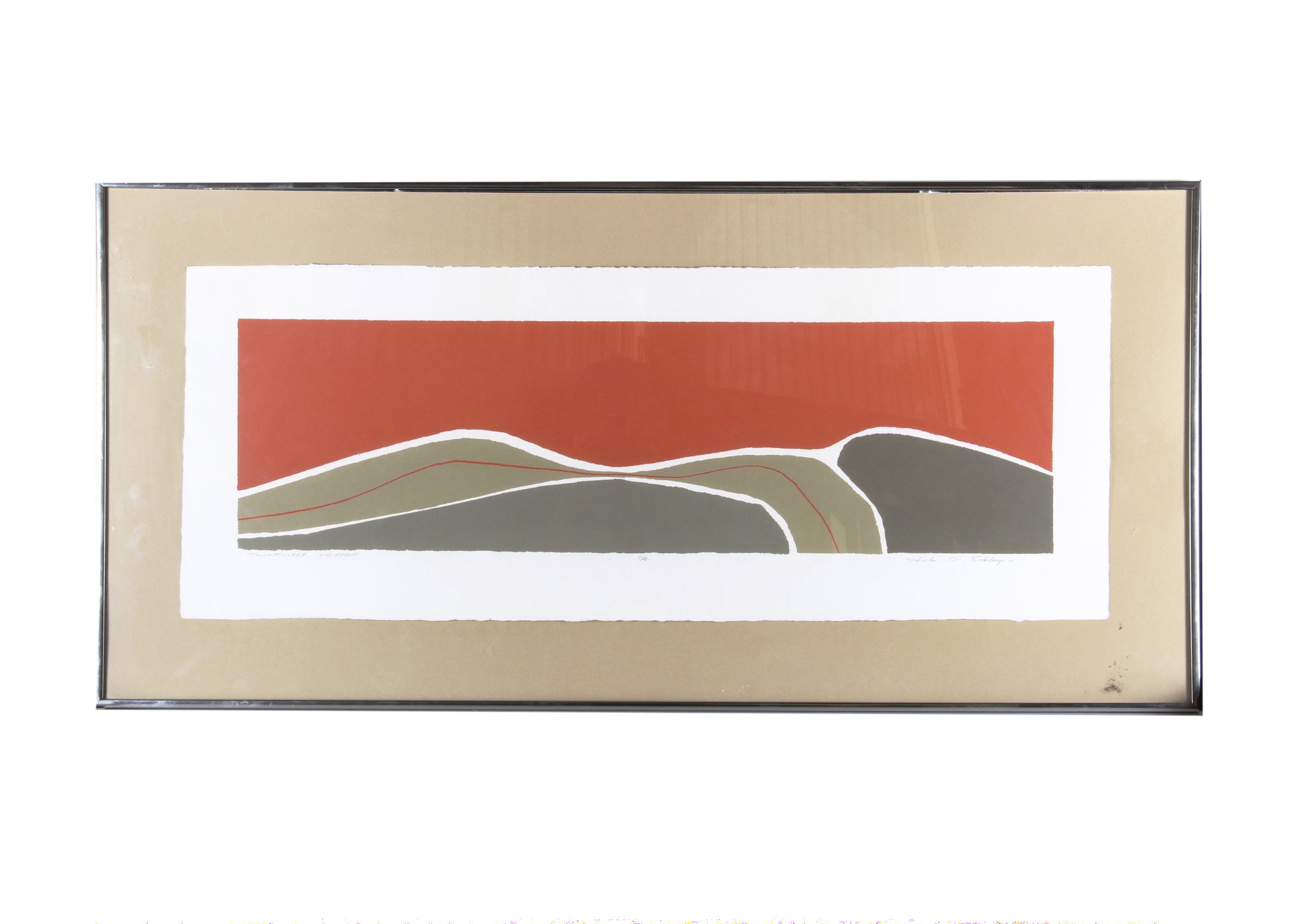Serigraph of "Twinrocker Terrain" by John O. Schlump