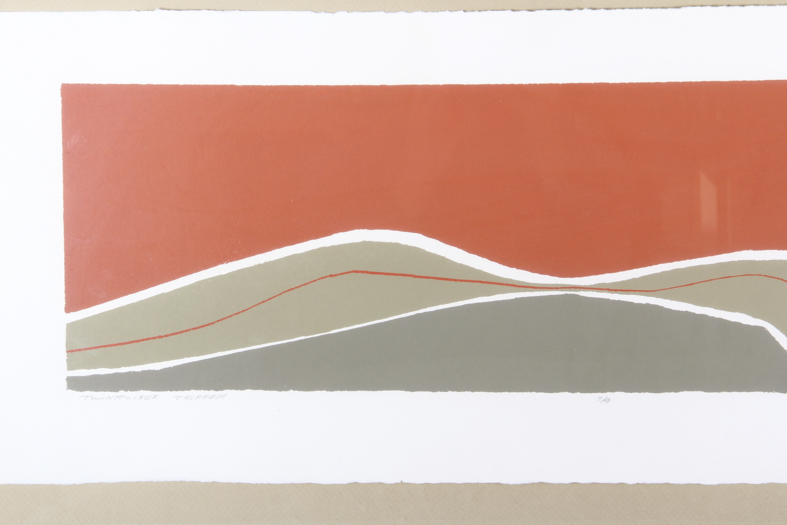 Serigraph of "Twinrocker Terrain" by John O. Schlump
