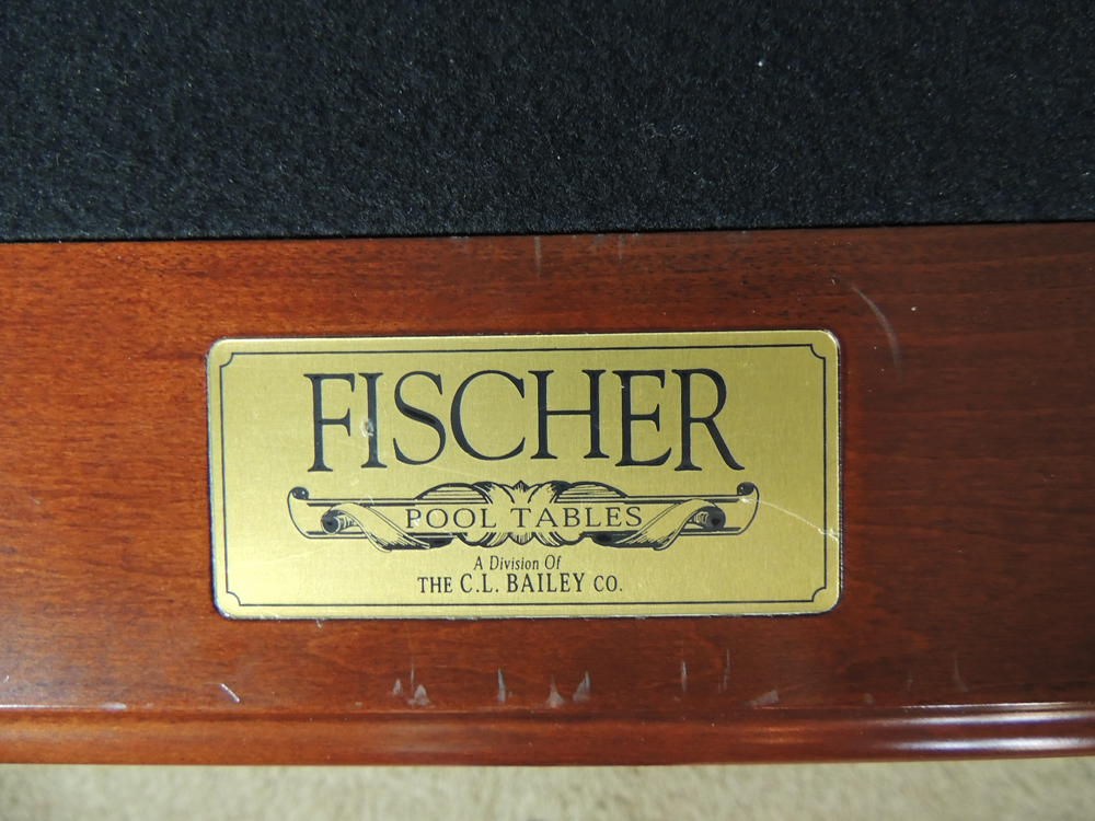 Fischer Mahogany Billiard Table