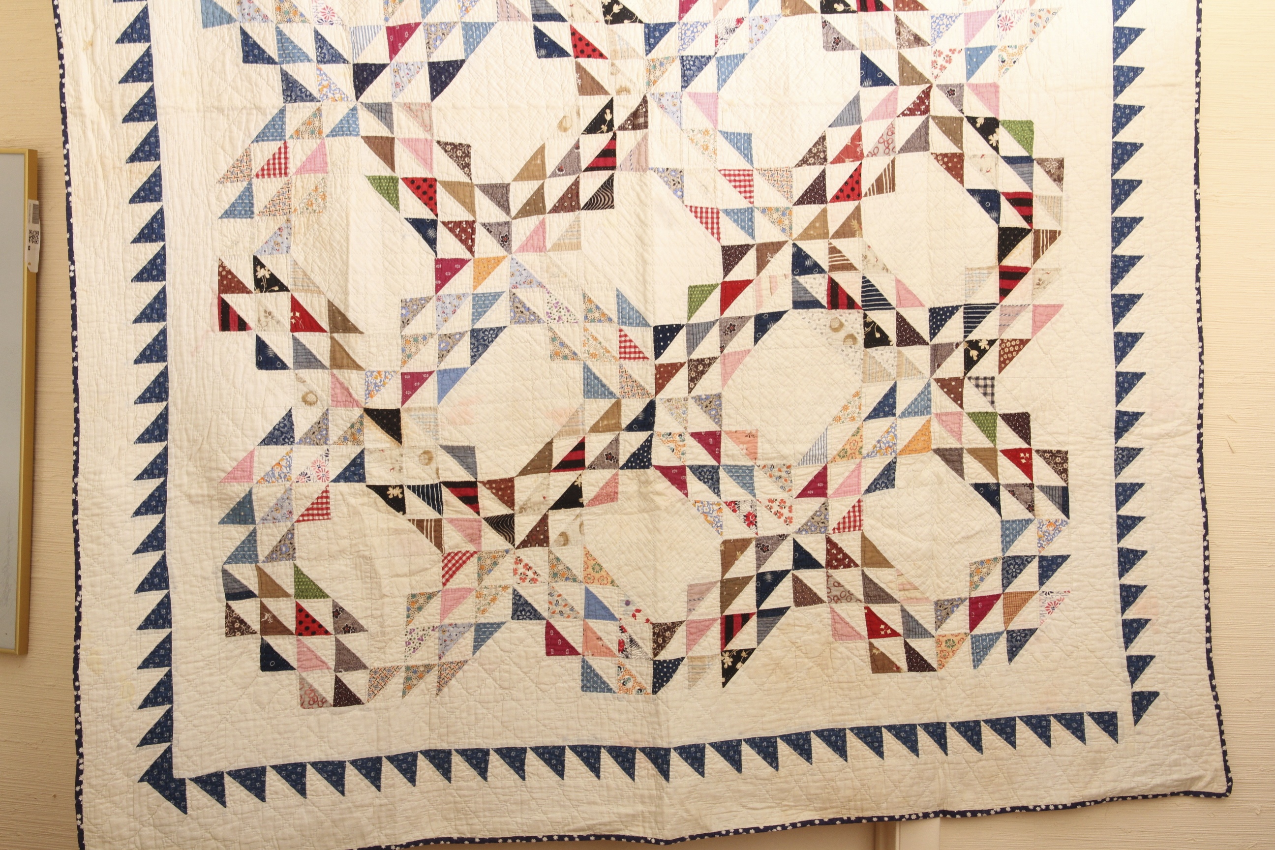 Circa 1920 Hand Stitched Ocean Waves Quilt