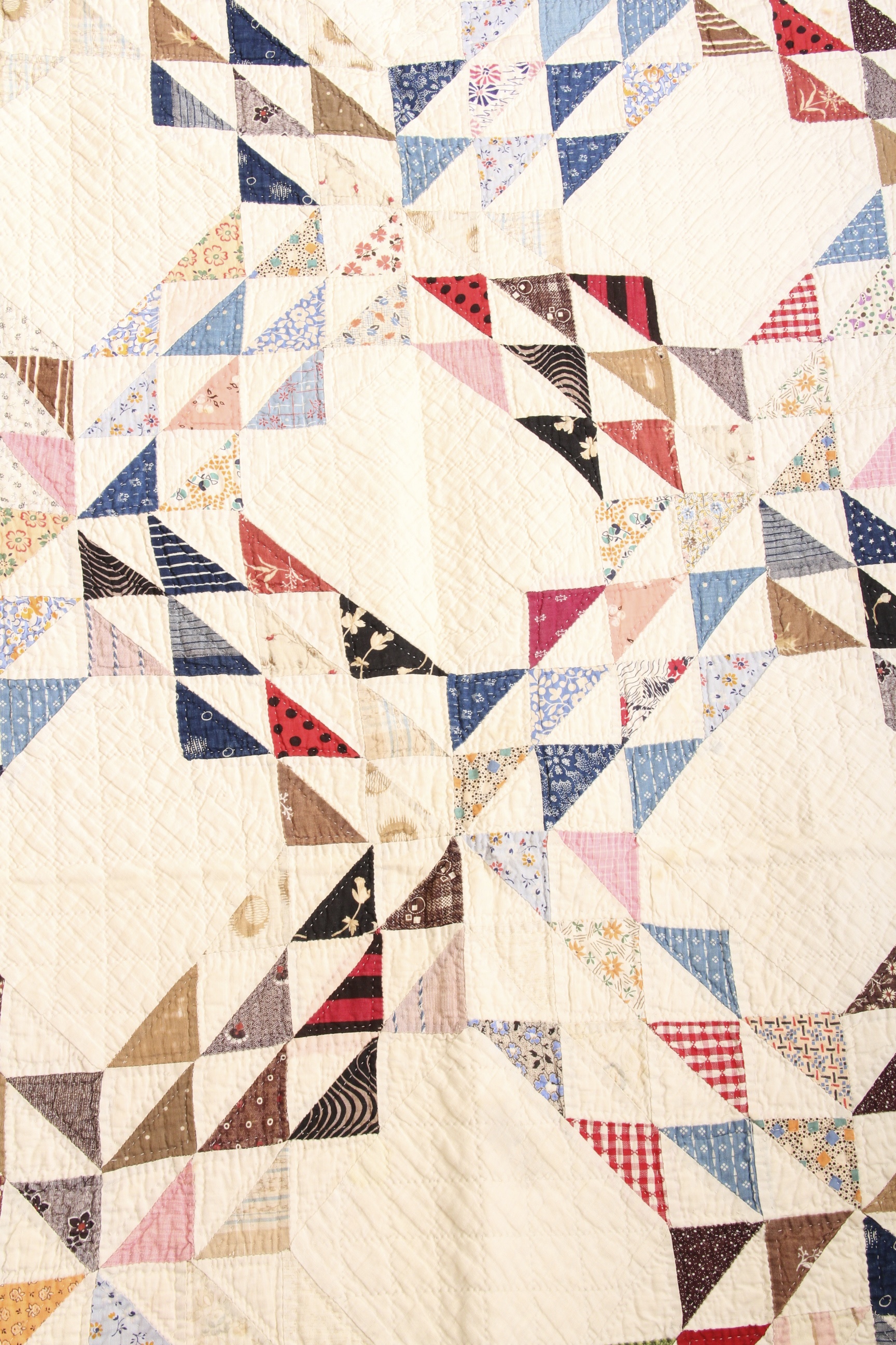 Circa 1920 Hand Stitched Ocean Waves Quilt