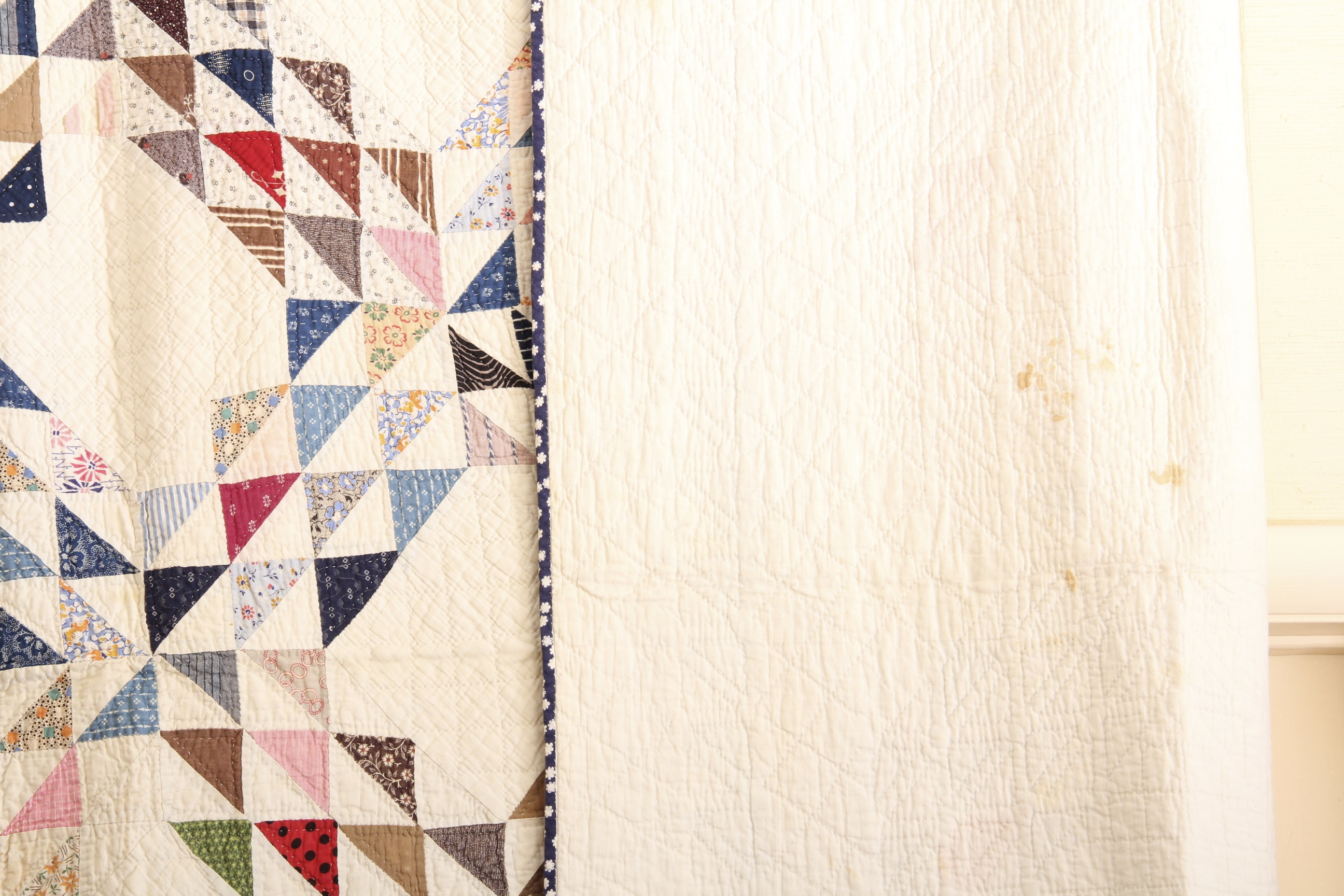 Circa 1920 Hand Stitched Ocean Waves Quilt