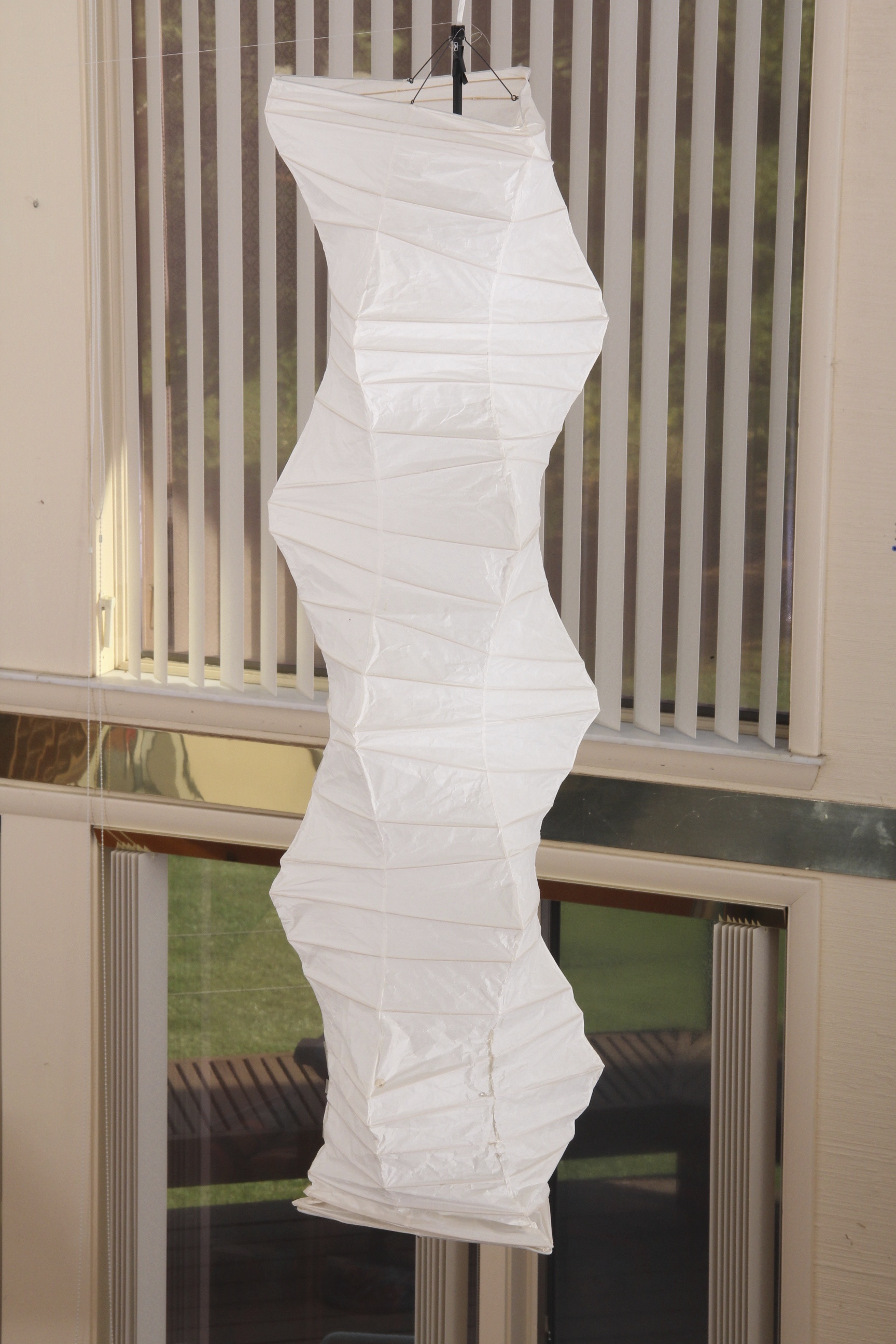 Pair of Isamu Noguchi Akari Paper Light Suspension Sculptures