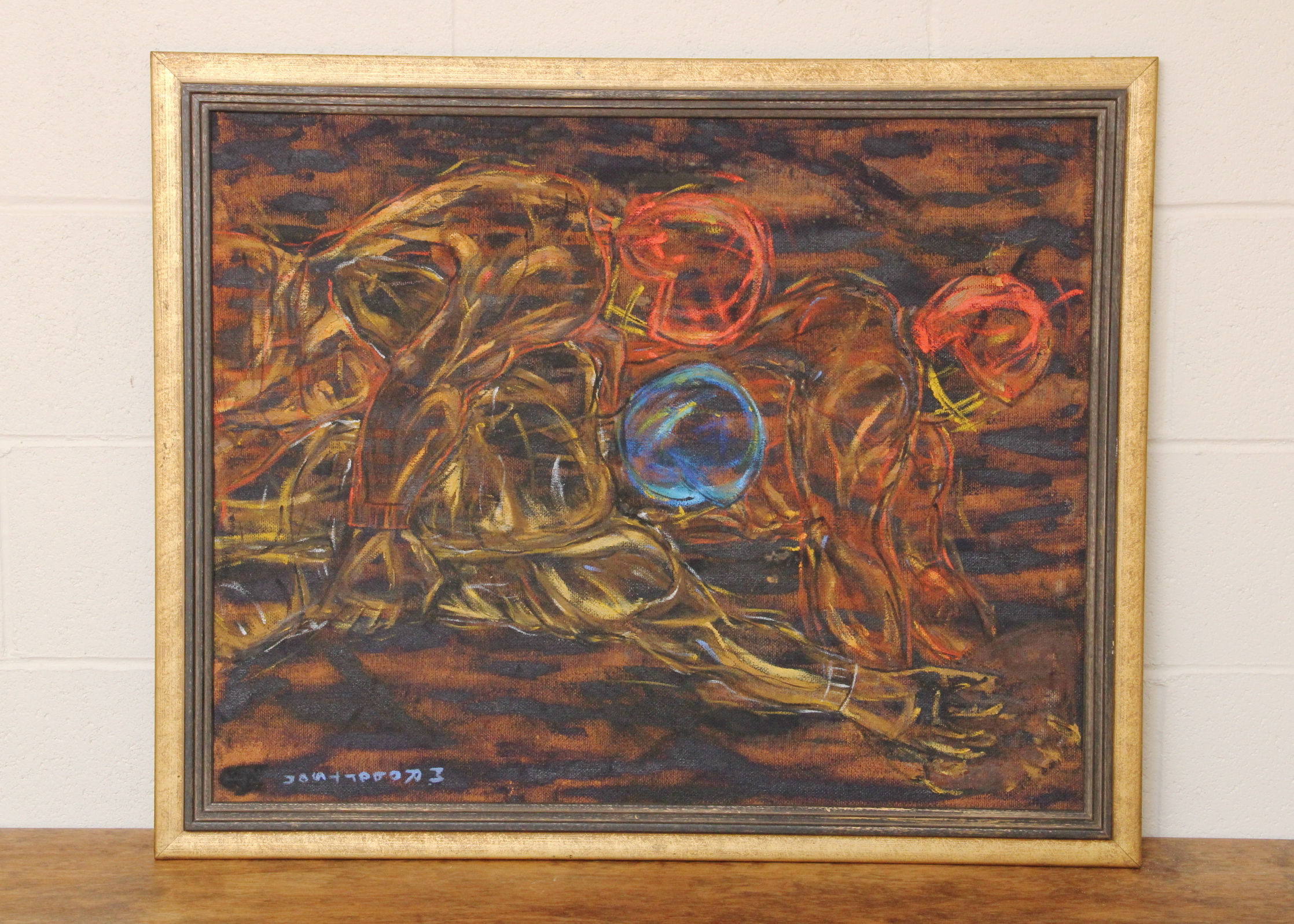 M. Robertson Oil on Board Painting