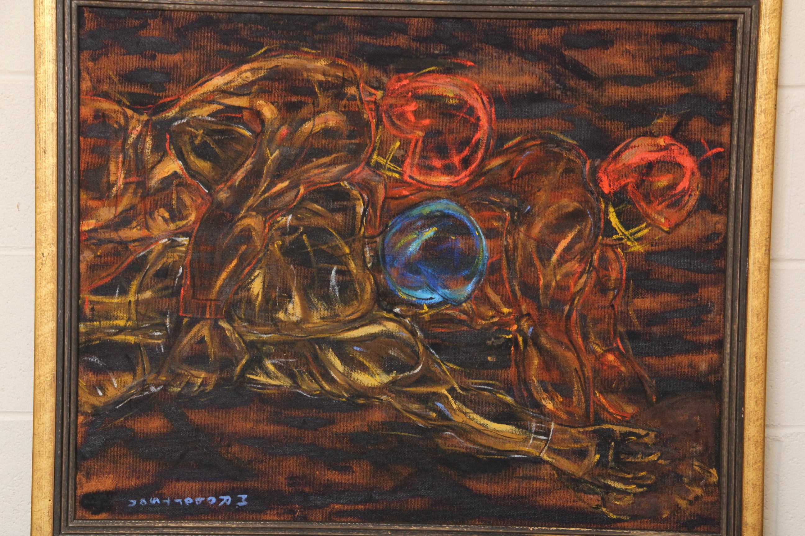 M. Robertson Oil on Board Painting